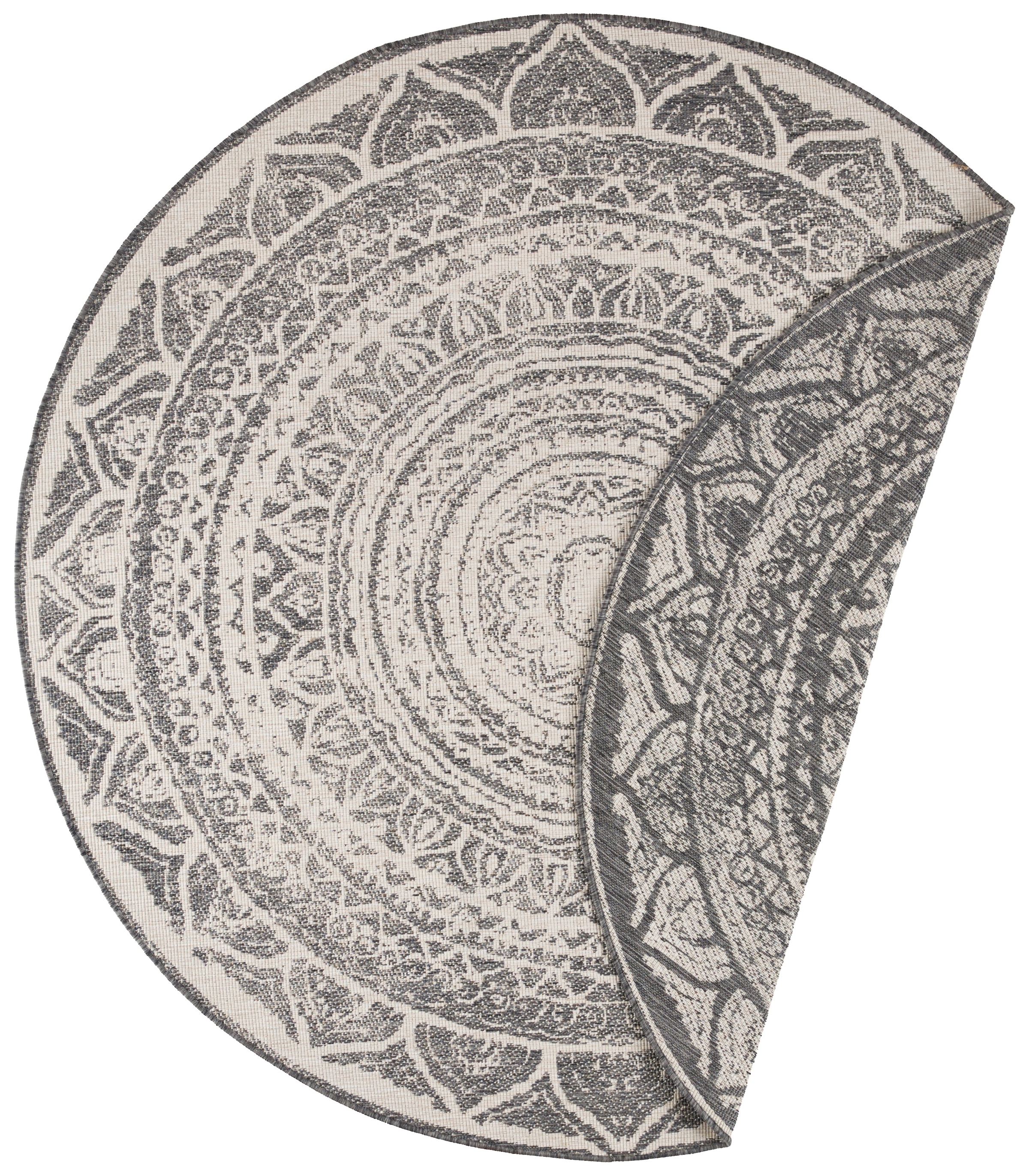 HANSE Home Teppich »Siruma Wendeteppich«, rund, 5 mm Höhe, In- & Outdoor, beidseitig, Orientalisch, Teppich, Garten, Flur