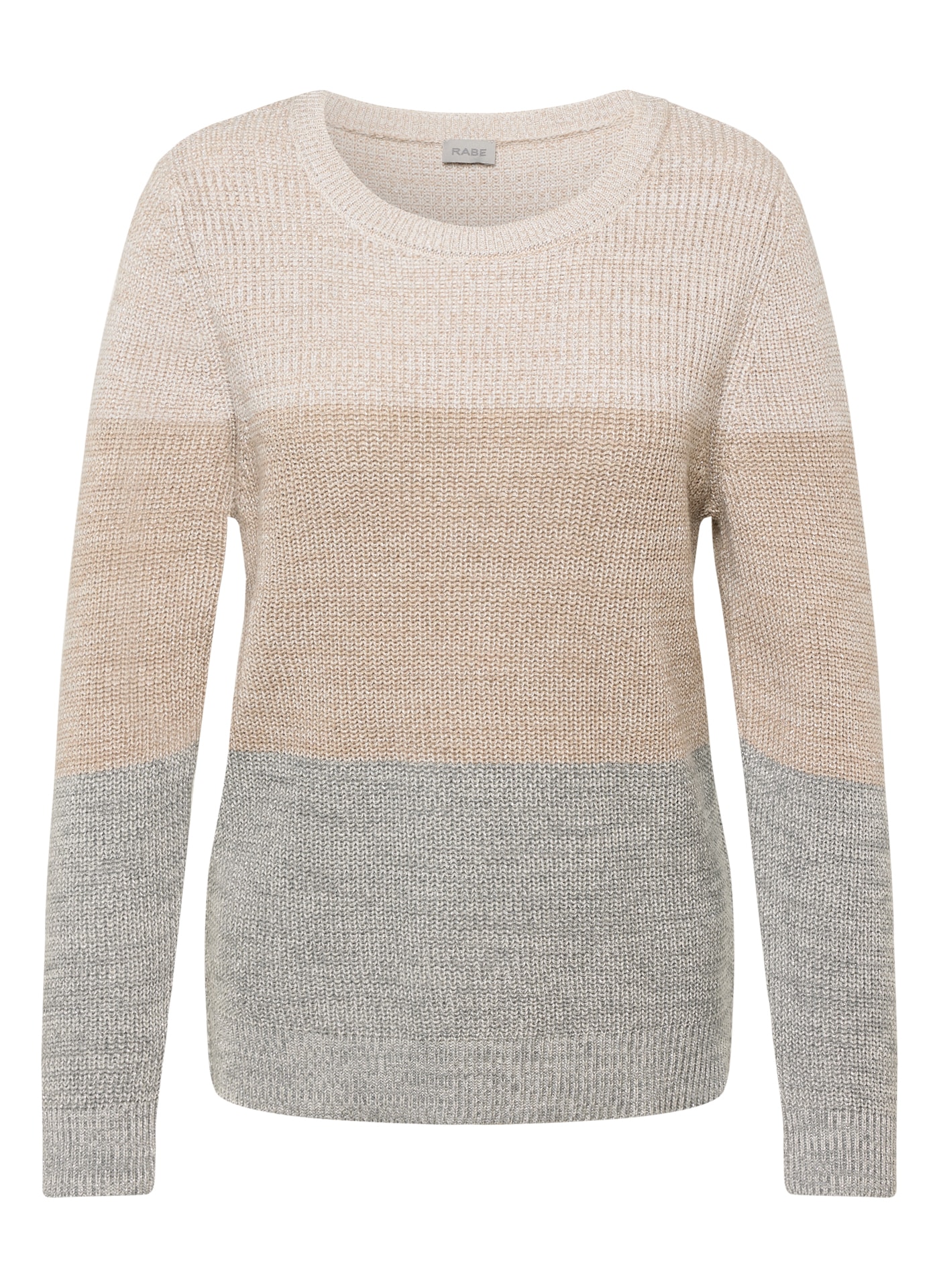 Rabe Rundhalspullover mit intarsien Muster