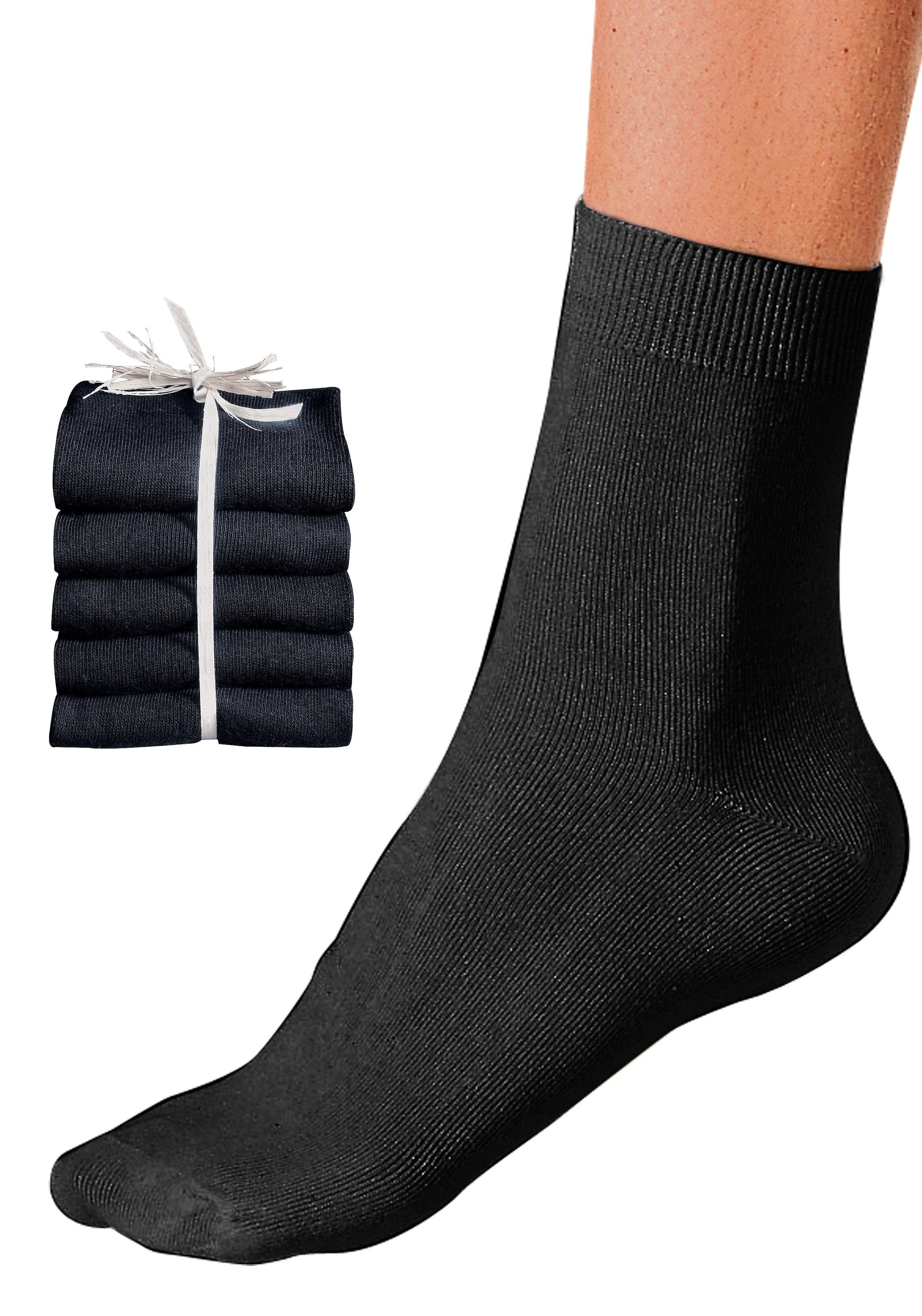 Go in Basicsocken, (Packung, 5 Paar), unifarben