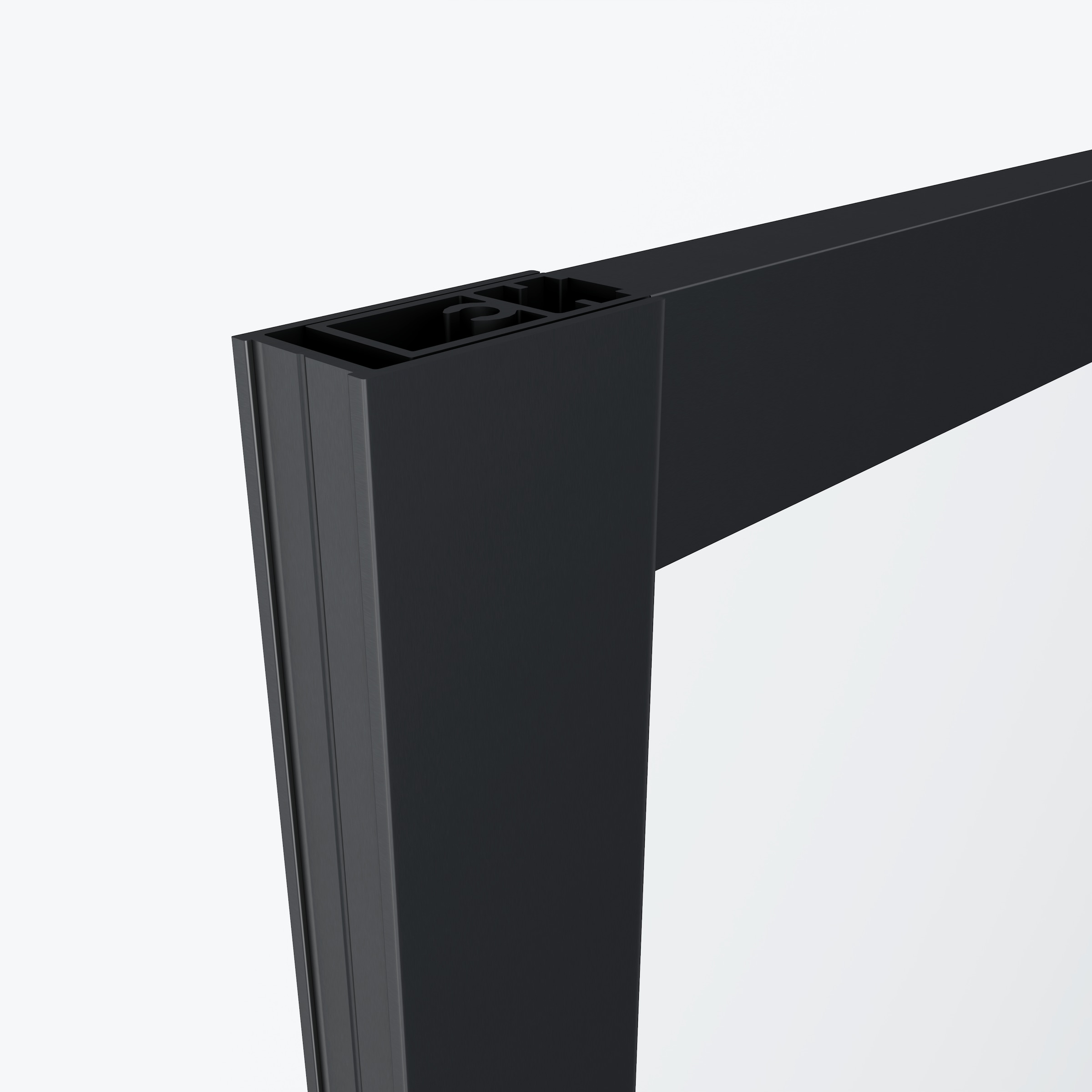 welltime Walk-in-Dusche »Walk-In Foggy Black« Milchglaseinsatz für perfekten Sichtschutz