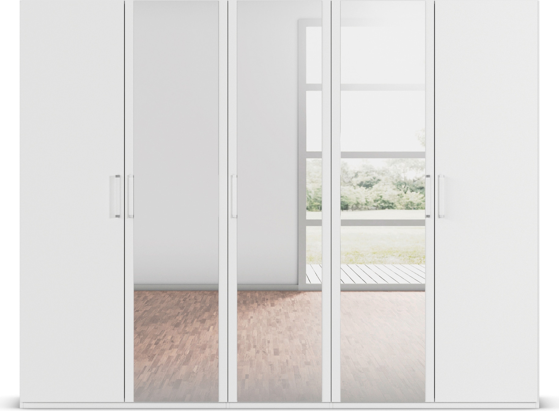 rauch Drehtürenschrank »Kleiderschrank Schrank Garderobe Schlafzimmerschrank EVELYN«, (in 2 Höhen 197 oder 210 cm erhältlich), in elegantem Stil, viel Stauraum 3 Breiten und 2 Höhen MADE IN GERMANY