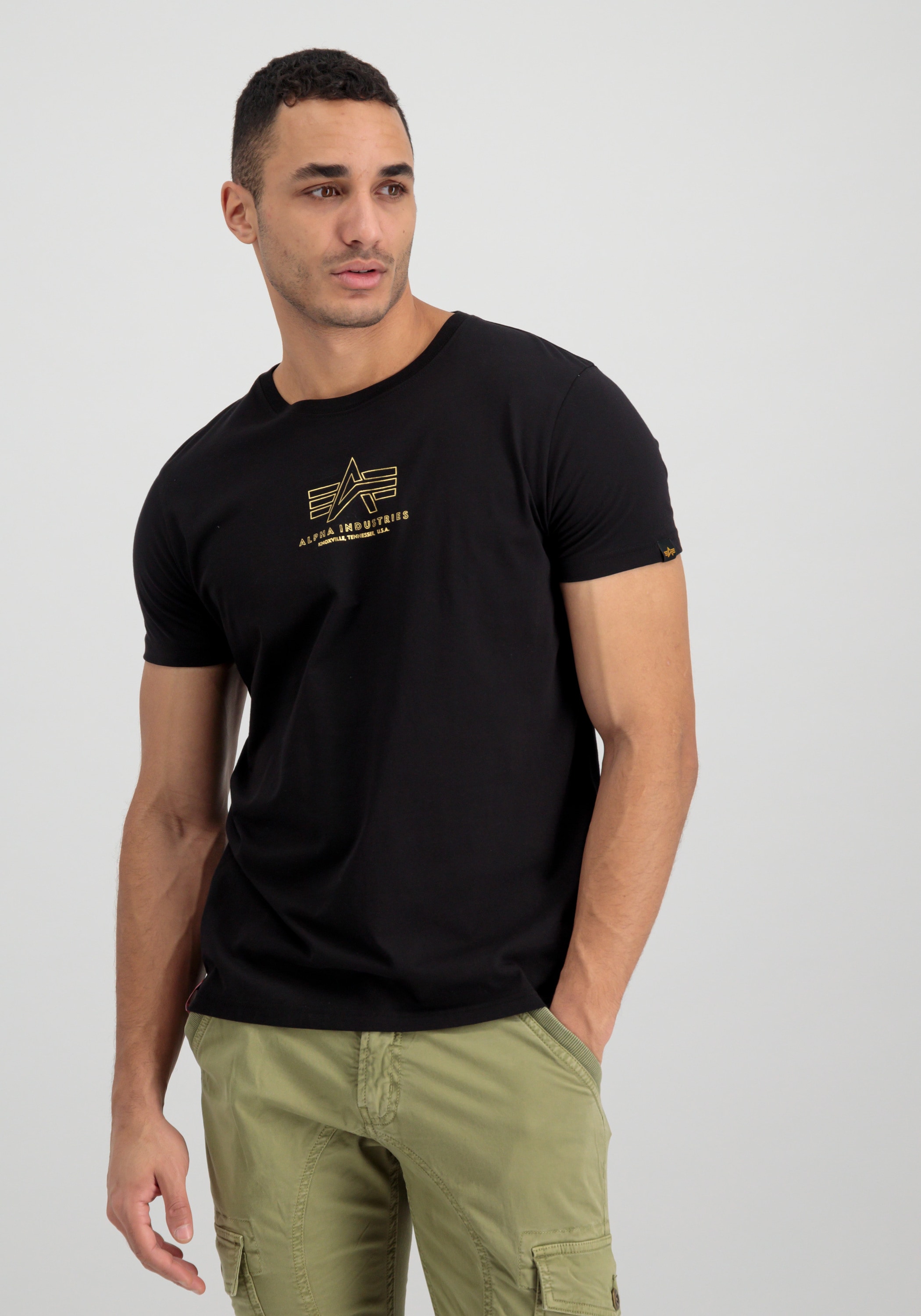 Alpha Industries T-Shirt »ALPHA INDUSTRIES Men - T-Shirts Basic T ML Foil Print«