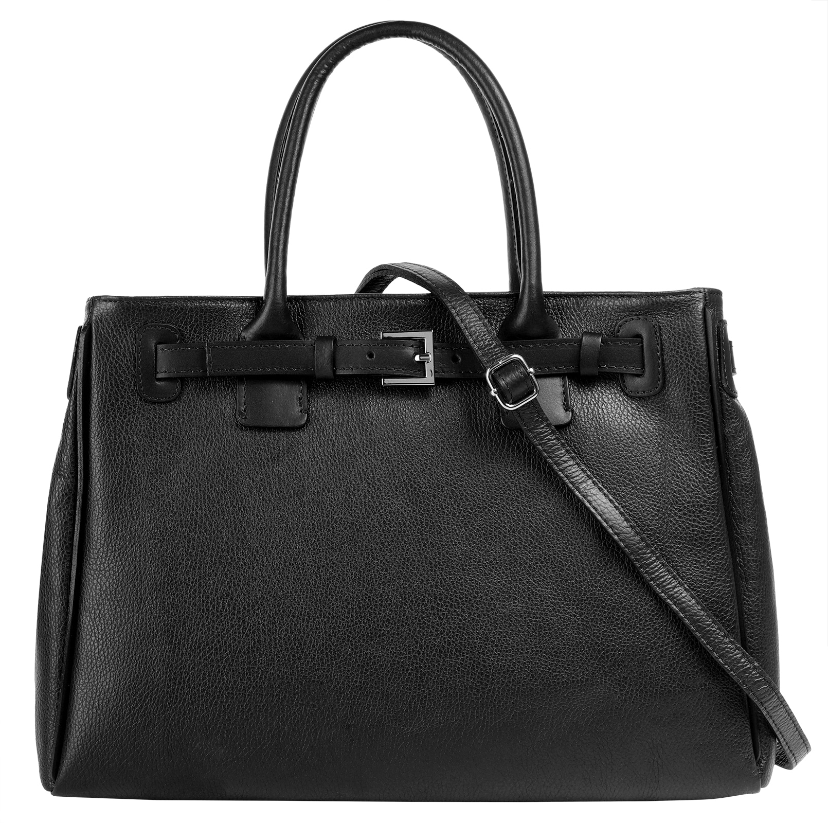 Henkeltasche, echt Leder, Made in Italy