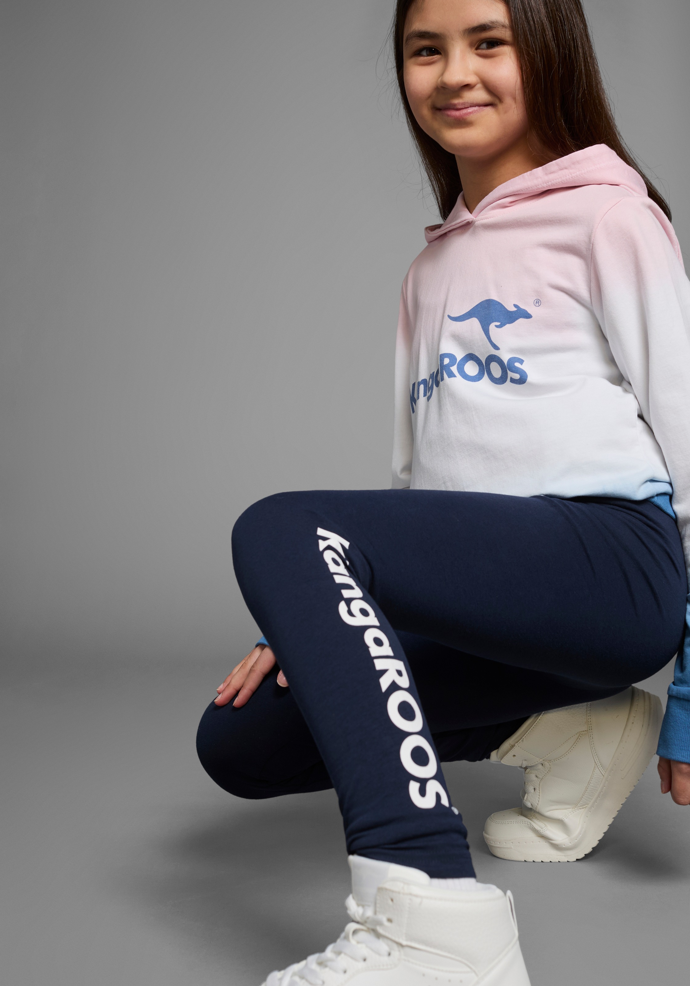 KangaROOS Leggings », Basic Leggings für große und kleine Mädchen«, mit Logodruck