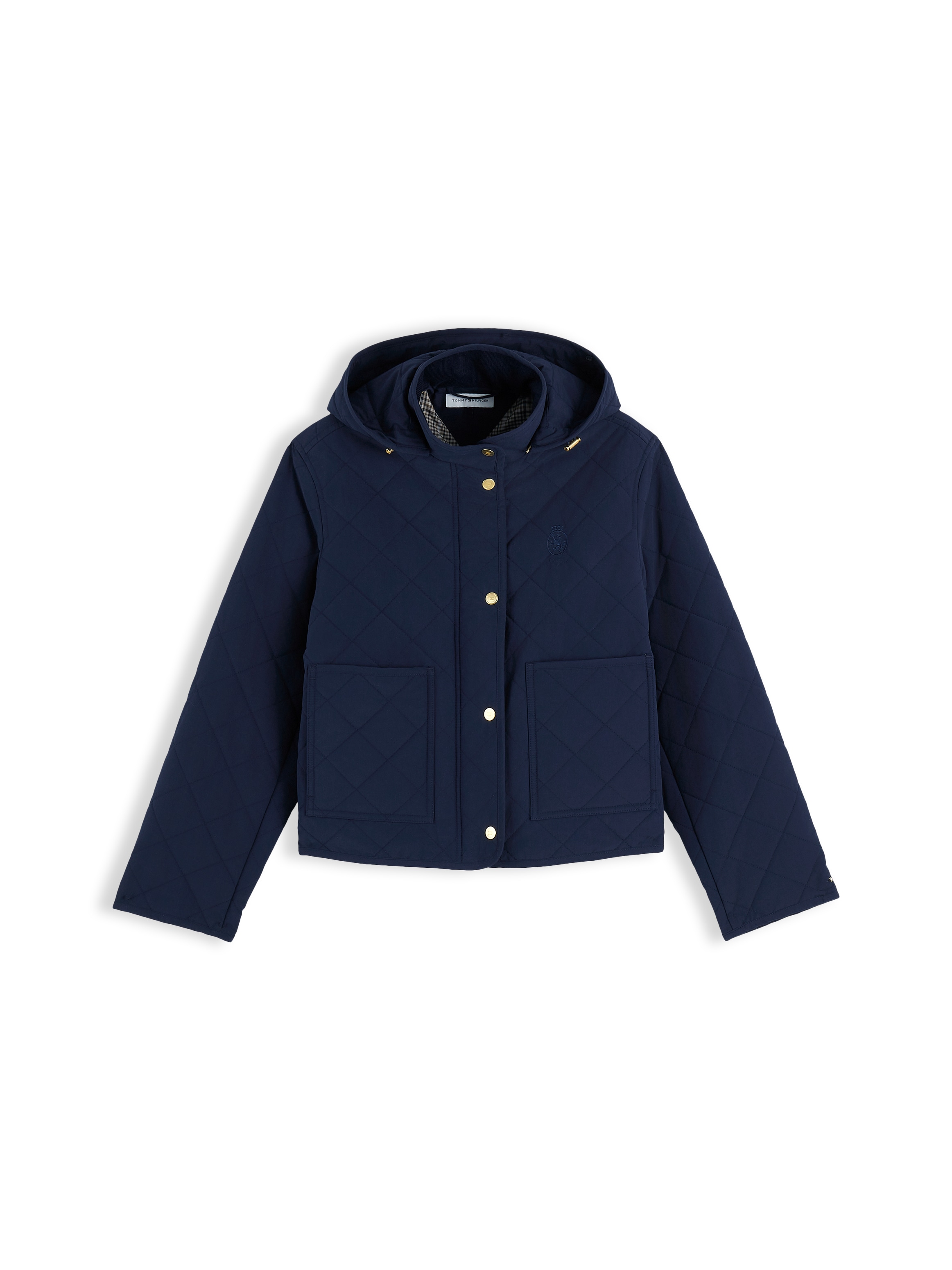 Tommy Hilfiger Steppjacke »QUILTED HOOD JACKET« mit Kapuze Baumwollmischung