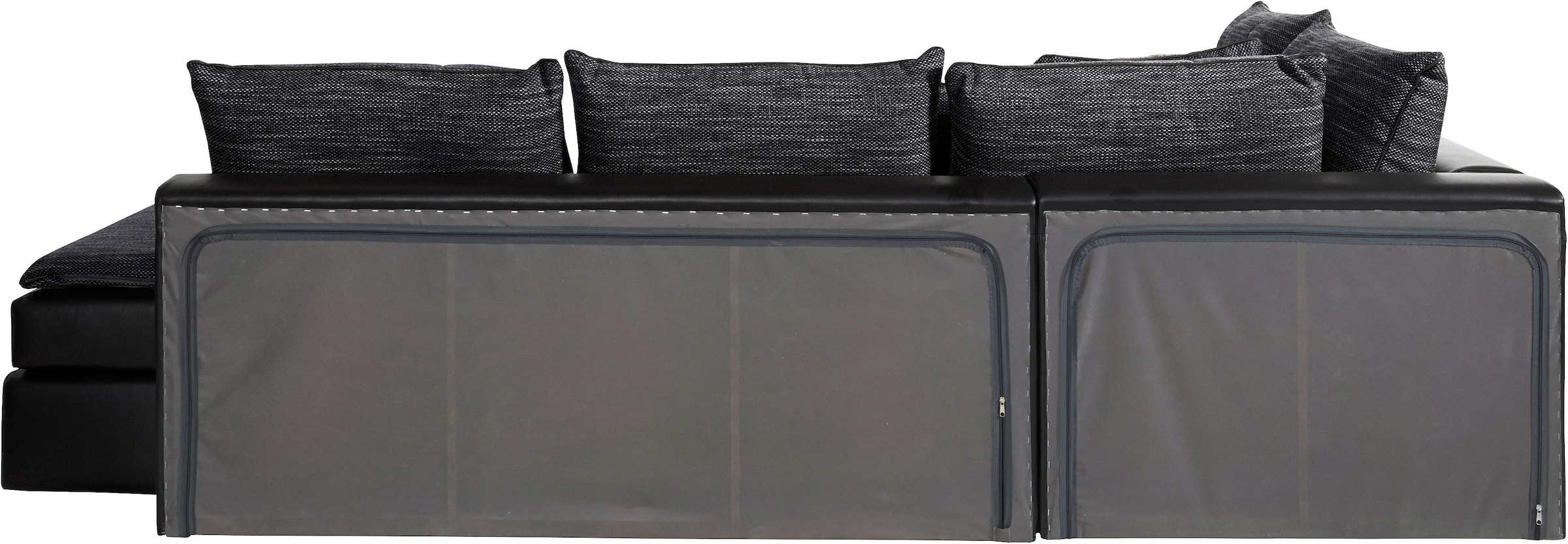INOSIGN Ecksofa »Boxspringbett Night & Day L-Form mit Dauer-Schlaffunktion o. Armlehnen«, mit Boxspring-Bettfunktion 164x200 cm und Bettkasten, Dauerschläfer!