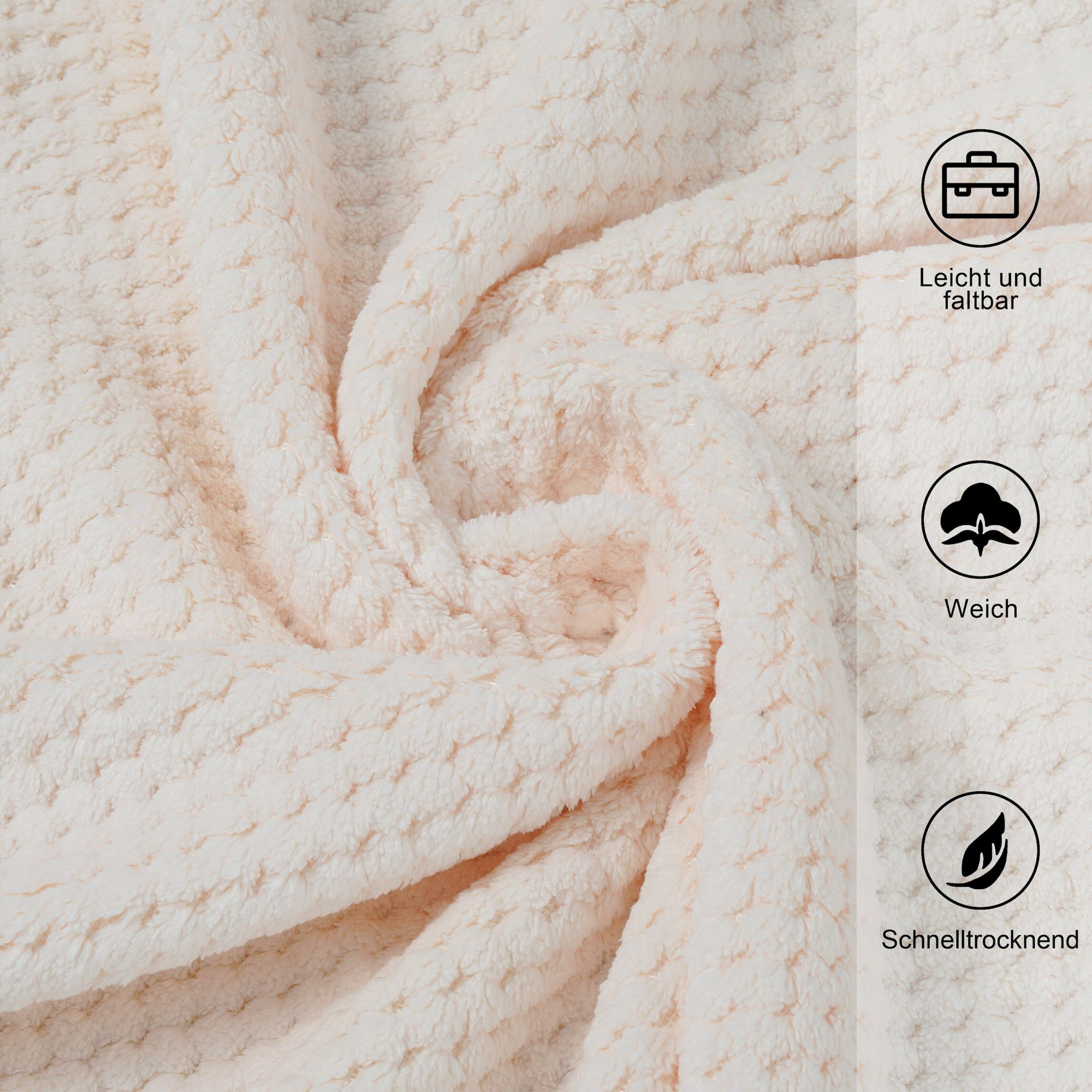 OTTO home Handtücher »Parris, diverse Größen, ideal als Sporthandtuch, Reisehandtuch« sehr leicht, kompakt, schnelltrocknend, Mikrofaser, mit Waffelmuster