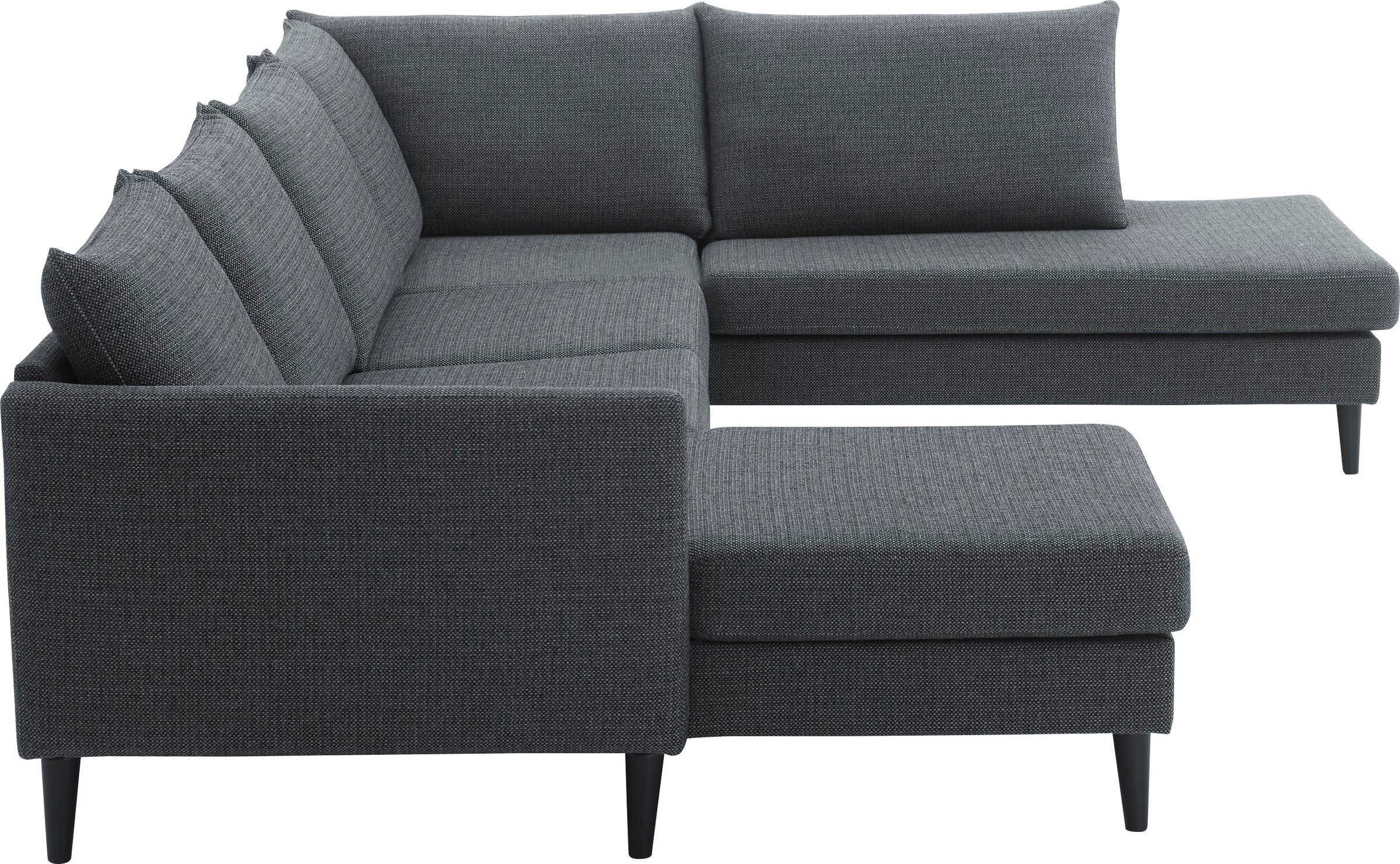 ATLANTIC home collection Wohnlandschaft »Rekvik U-Form« mit Wellenunterfederung, mit Massivholzfüßen