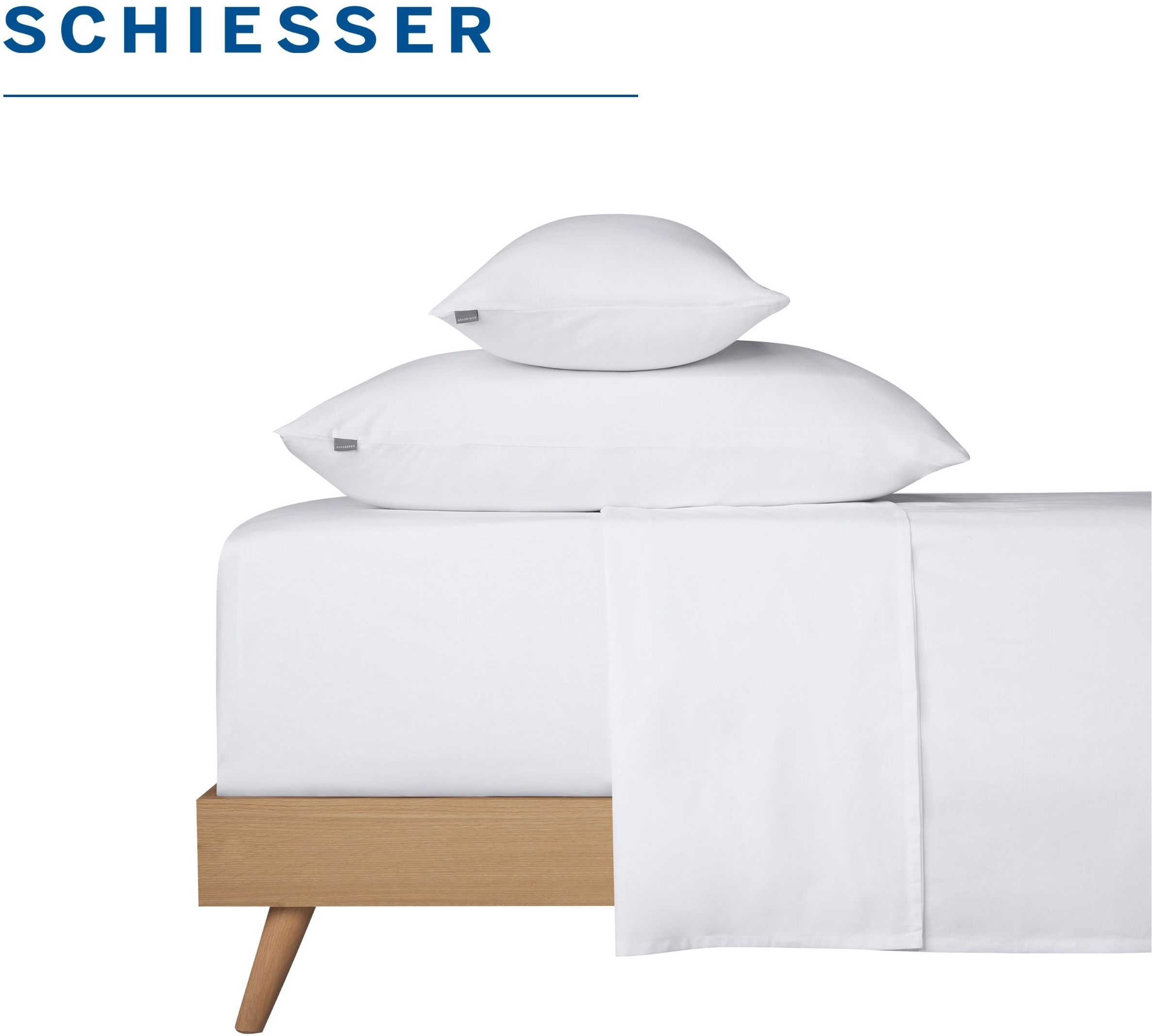 Schiesser Bettlaken »Smoothy aus glatter Baumwolle in klassischer, hotelinspirierter Optik« Oeko-Tex® zertifiziert