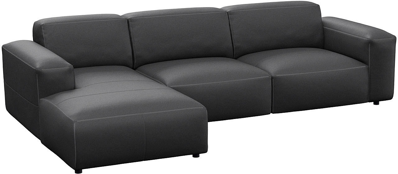 FLEXLUX Ecksofa "Lucera bequem und komfortabel durch hochwertigen Sitzaufba günstig online kaufen