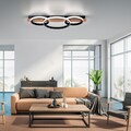 Home affaire LED Deckenleuchte »Molay«, 1 flammig-flammig, LED Deckenleuchte, Warmweißes Licht, Holzdekor, schwarze Lackierung