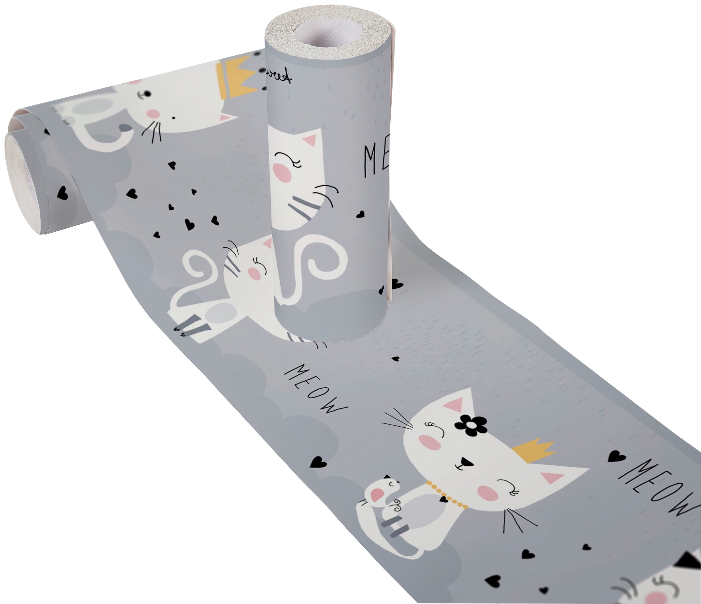 A.S. Création Bordüre »Meow Cats«, Motiv-abstrakt-naturalistisch, Tapete Kinder Bordüre Katzen Borte Wohnzimmer Flur Design Kinderzimmer