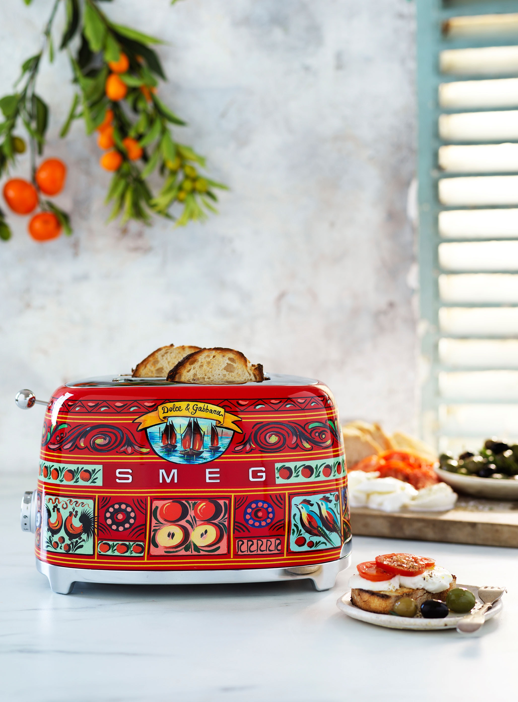 SMEG DOLCE & GABBANA Toaster »TSF01DGEU«, 2 kurze Schlitze, 950 W, Limited Edition Dolce & Gabbana Sicily is my Love