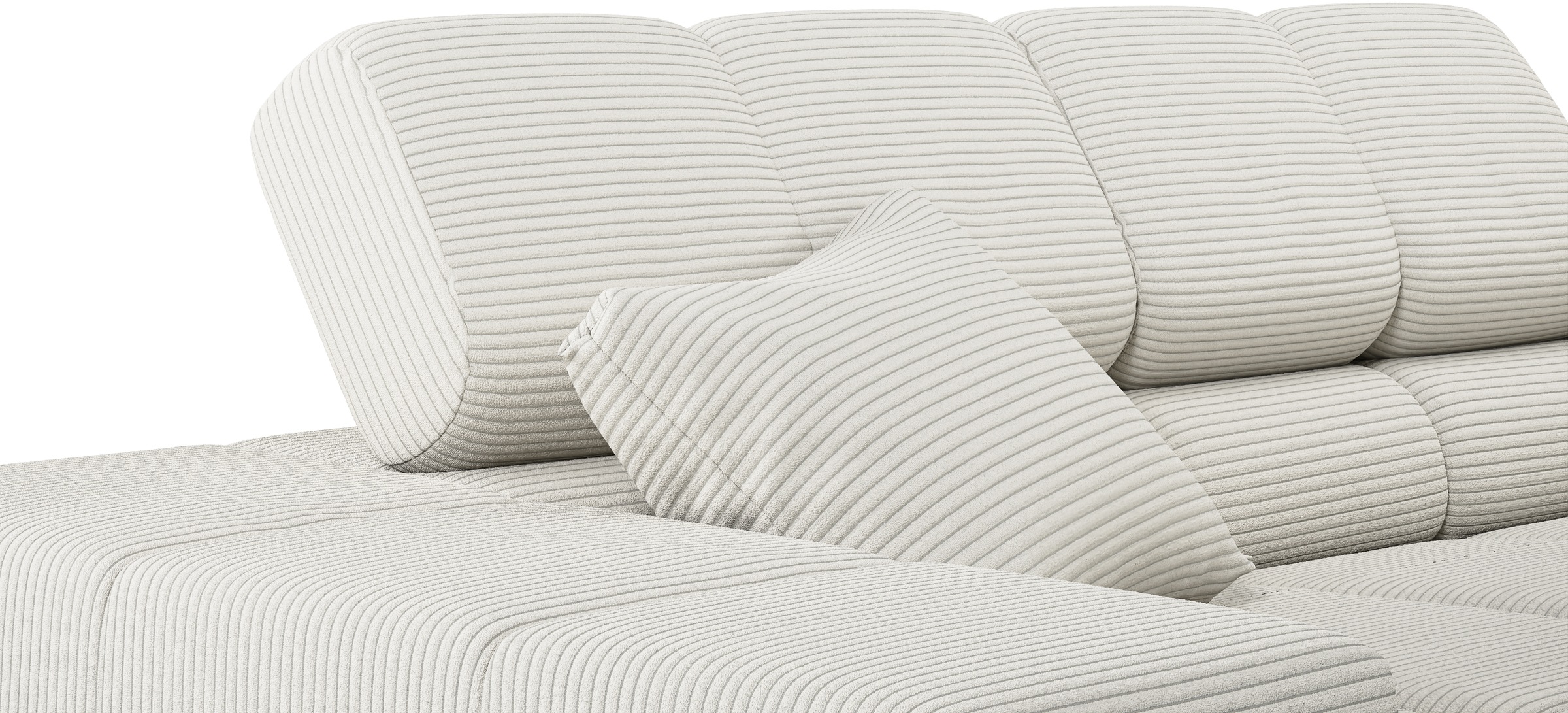 INOSIGN Ecksofa »Ancona incl. Kopfteilverstellung, OTTOs Choice, Breite 319cm, L-Form«, wahlweise motorische Sitztiefenverstellung, auch in Cord + Easy Care