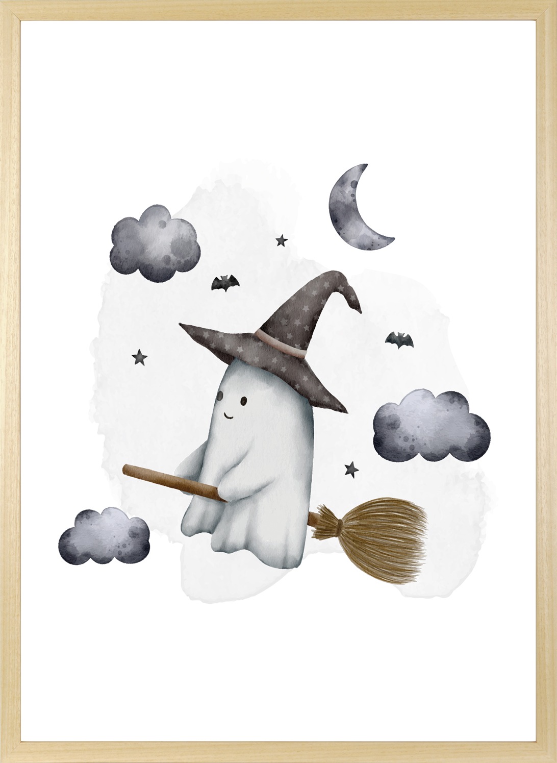 queence Bild mit Rahmen »Kleines Gespenst« Fantasy   Himmel   Himmelsbilder günstig online kaufen