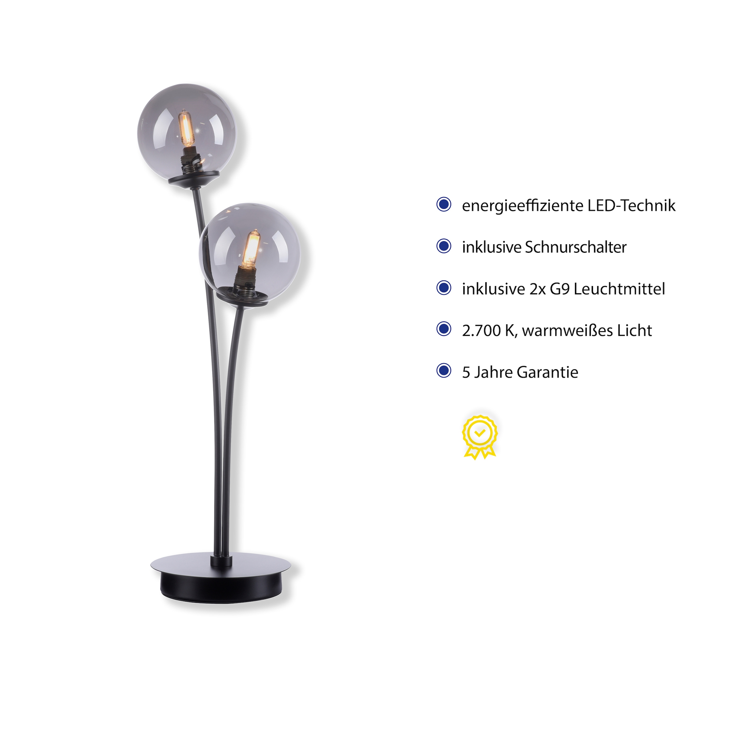 Schalter, »WIDOW«, flammig-flammig, 2 auf Paul Neuhaus kaufen Schnurschalter Nachttischlampe LED Raten