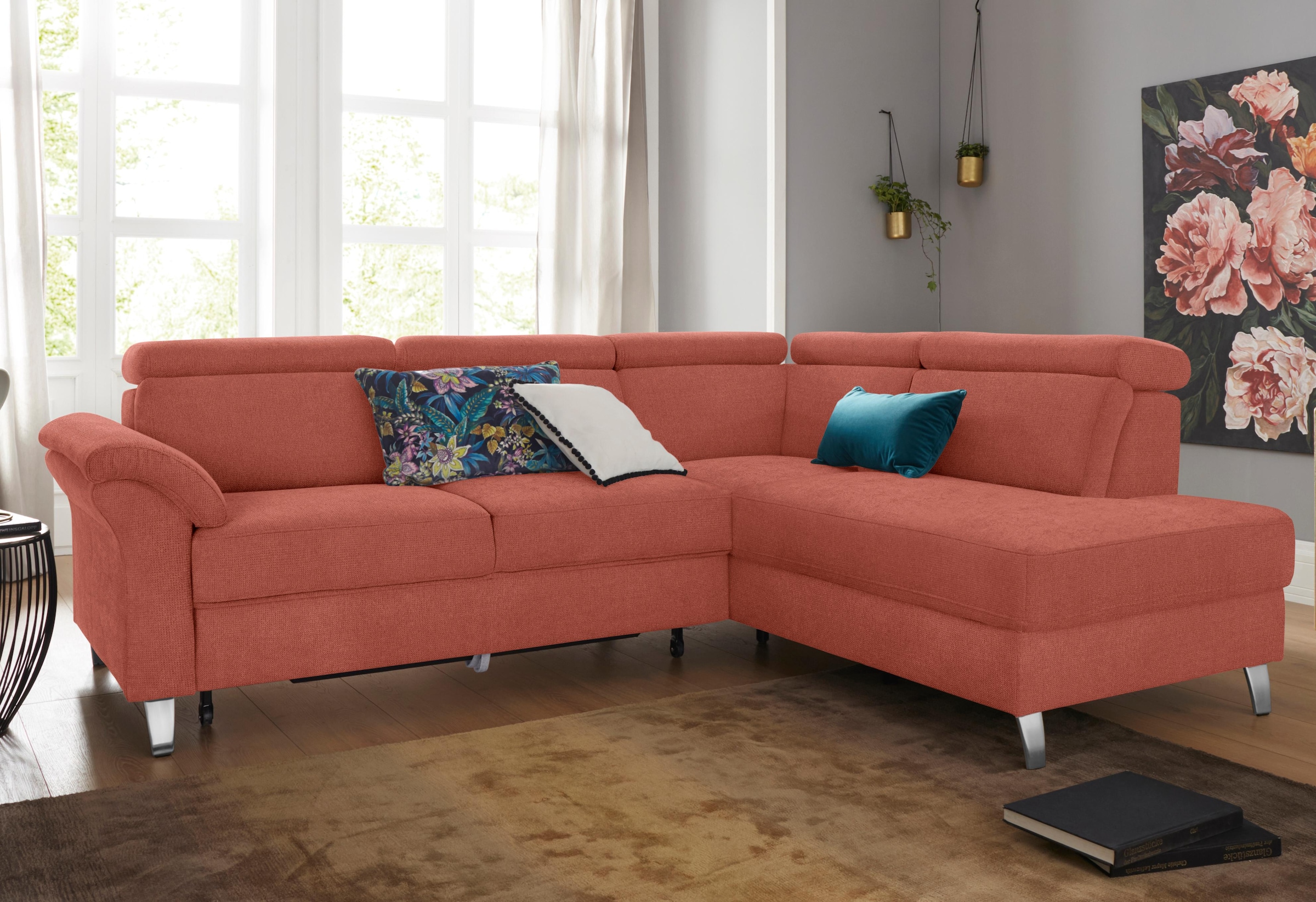 sit&more Ecksofa, inklusive Kopfteilverstellung, wahlweise mit Bettfunktion und Bettkasten