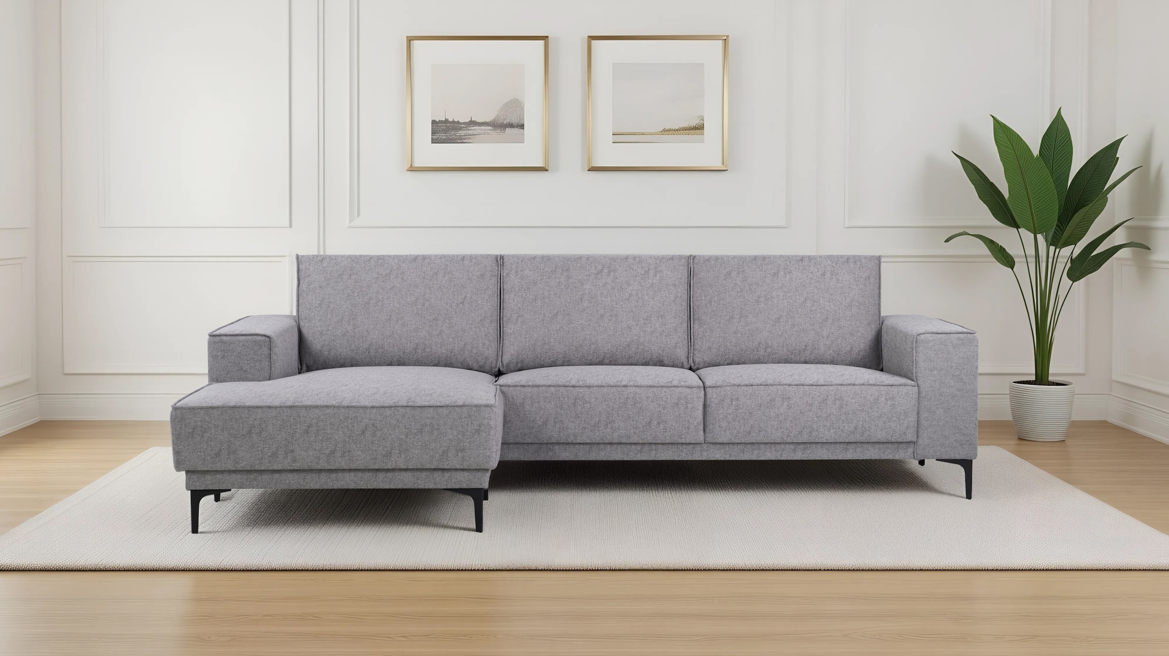 OTTO home Ecksofa »Polsterecke Oland, Struktur, Flachgewebe, Luxus-Microfas günstig online kaufen