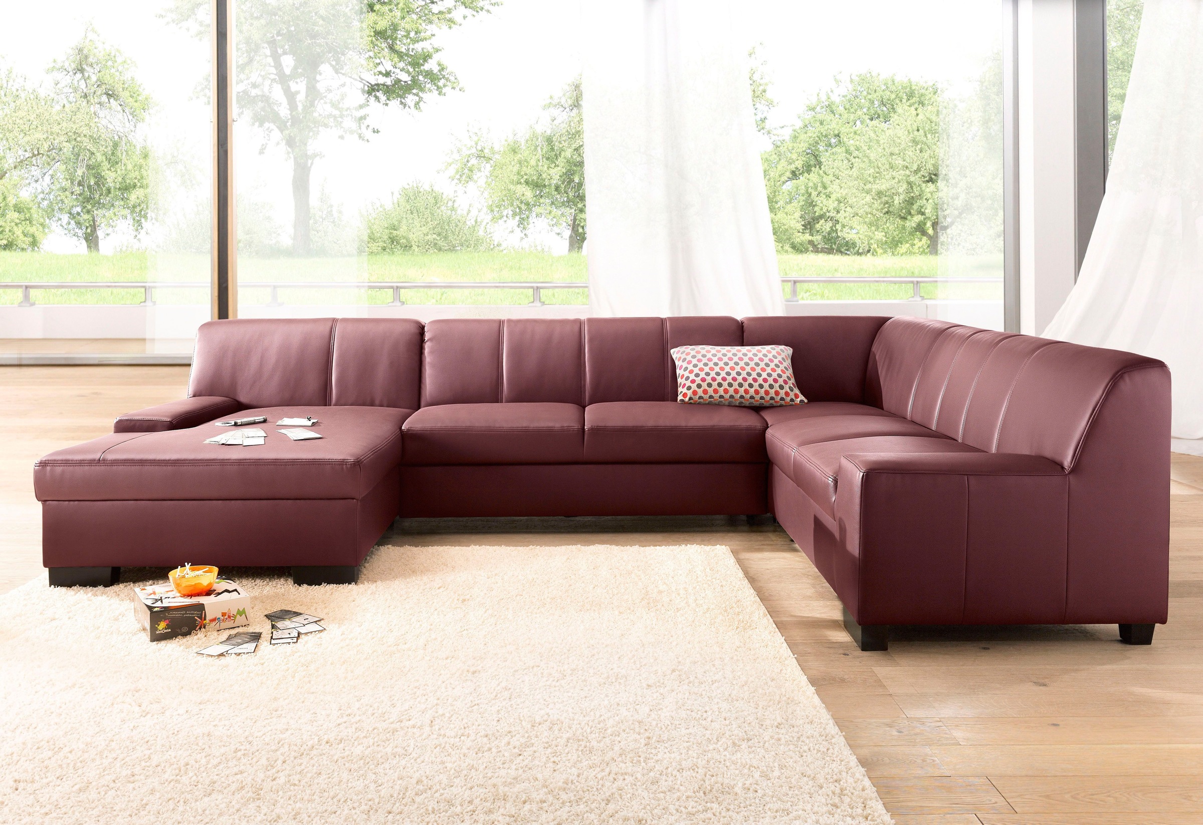 DOMO collection Wohnlandschaft »Norma Top, elegant und modern, flache Armle günstig online kaufen