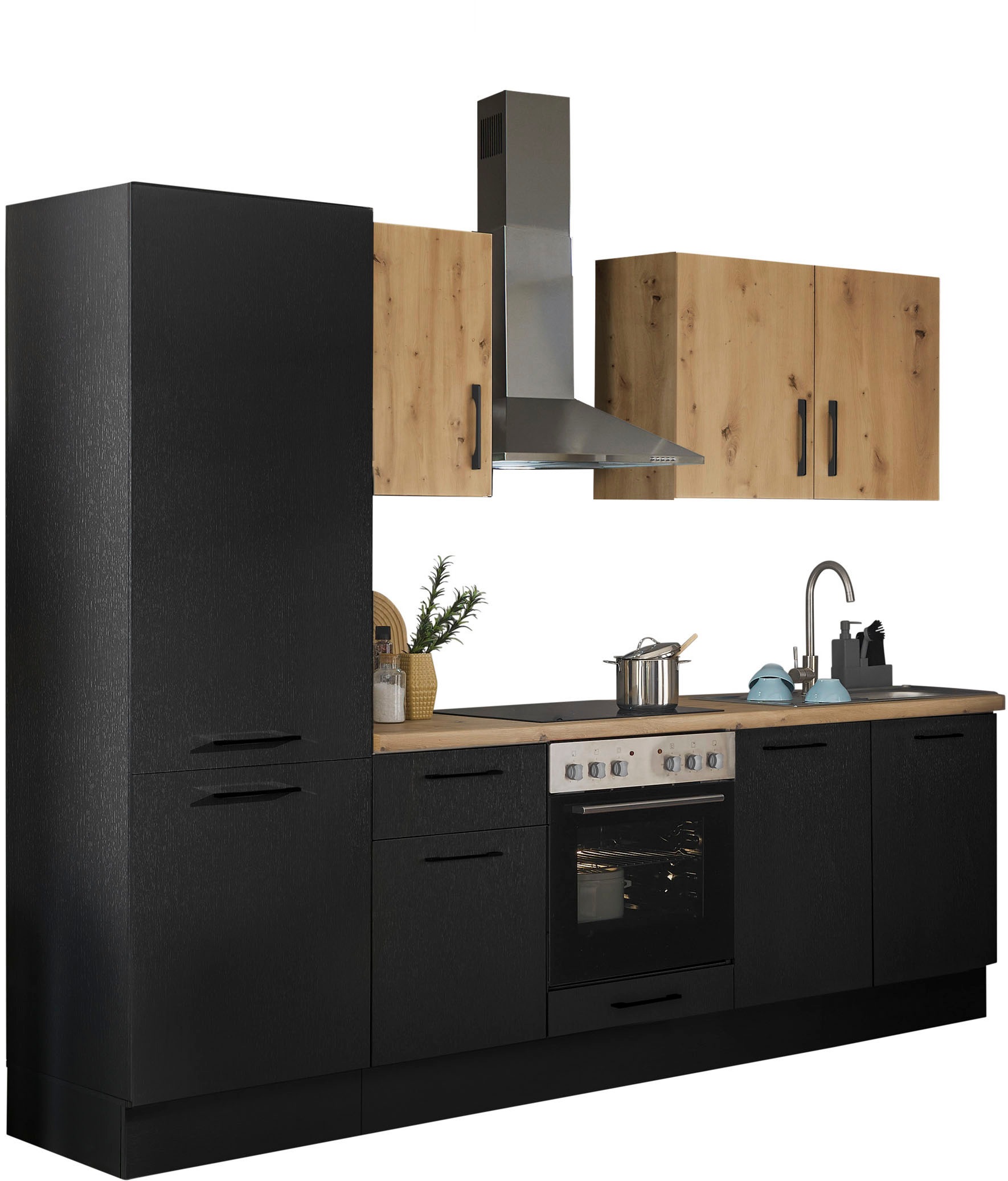 BASIC by Balculina Küchenzeile »Turin«, Breite 270 cm, wahlweise mit E-Geräten