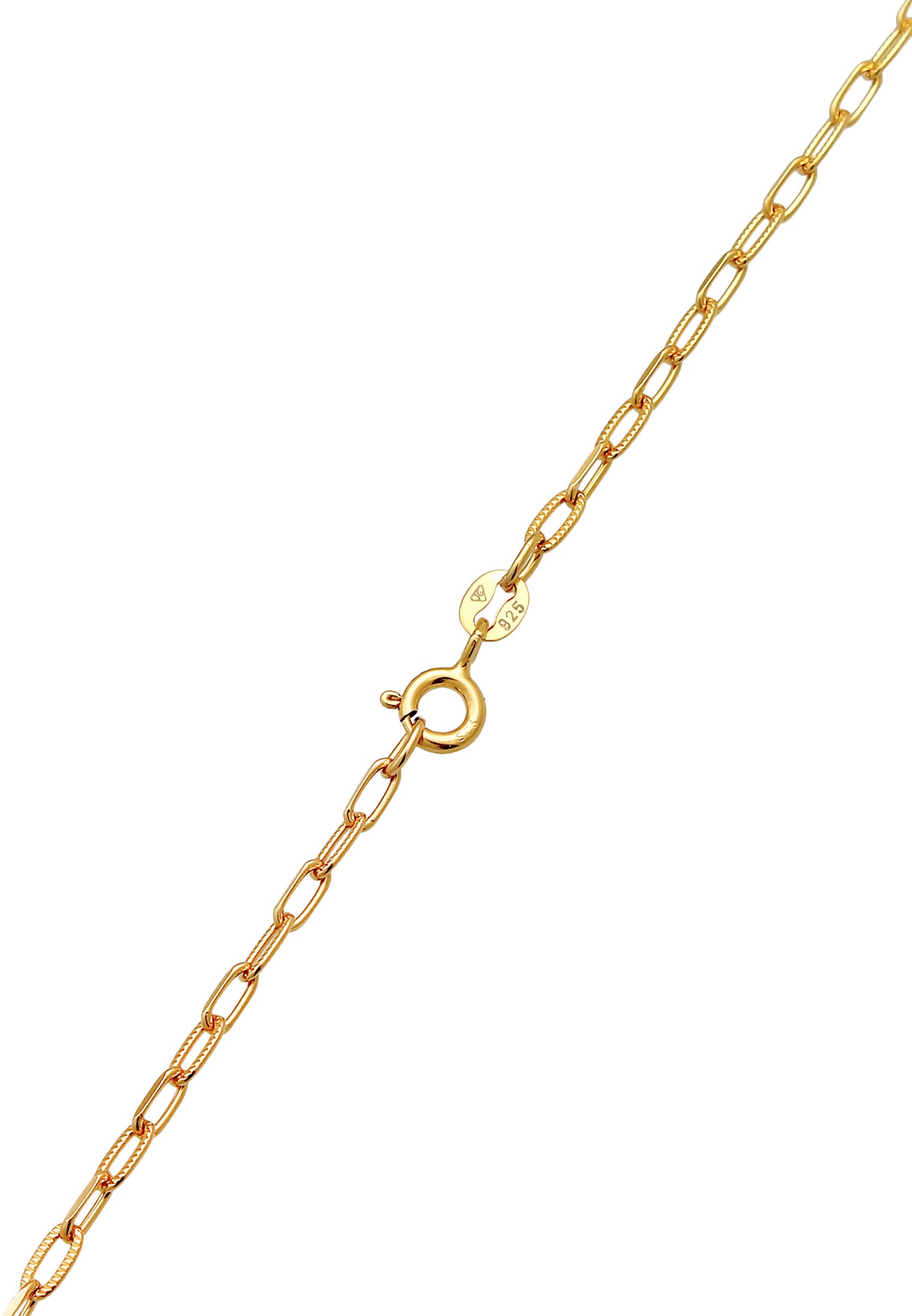 Elli Kette mit Anhänger »Plättchen Coin Gliederkette Trend 925 Silber«