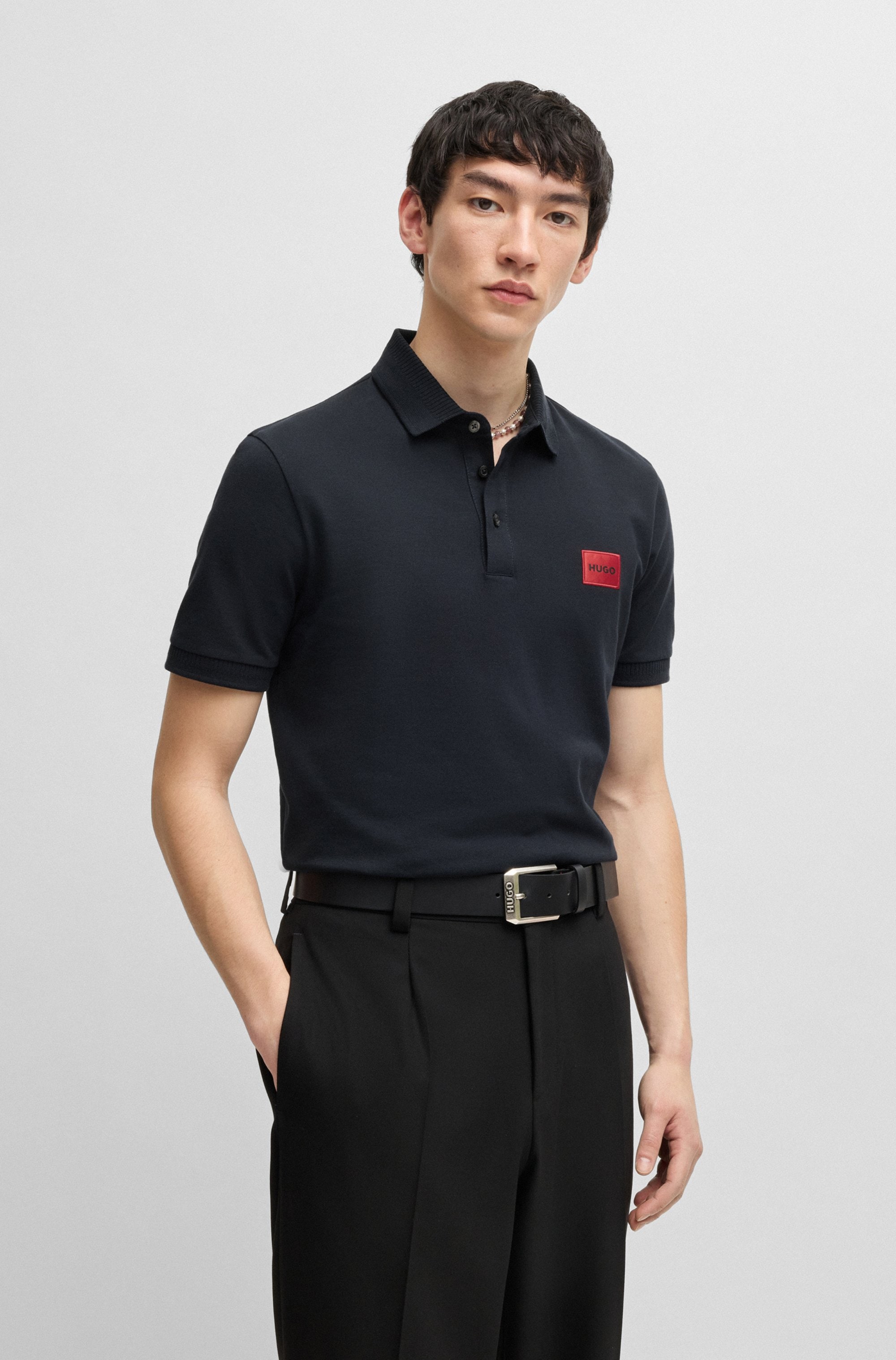 HUGO Poloshirt »Dereso« Slim Fit, Kurzarm, HUGO Weblabel