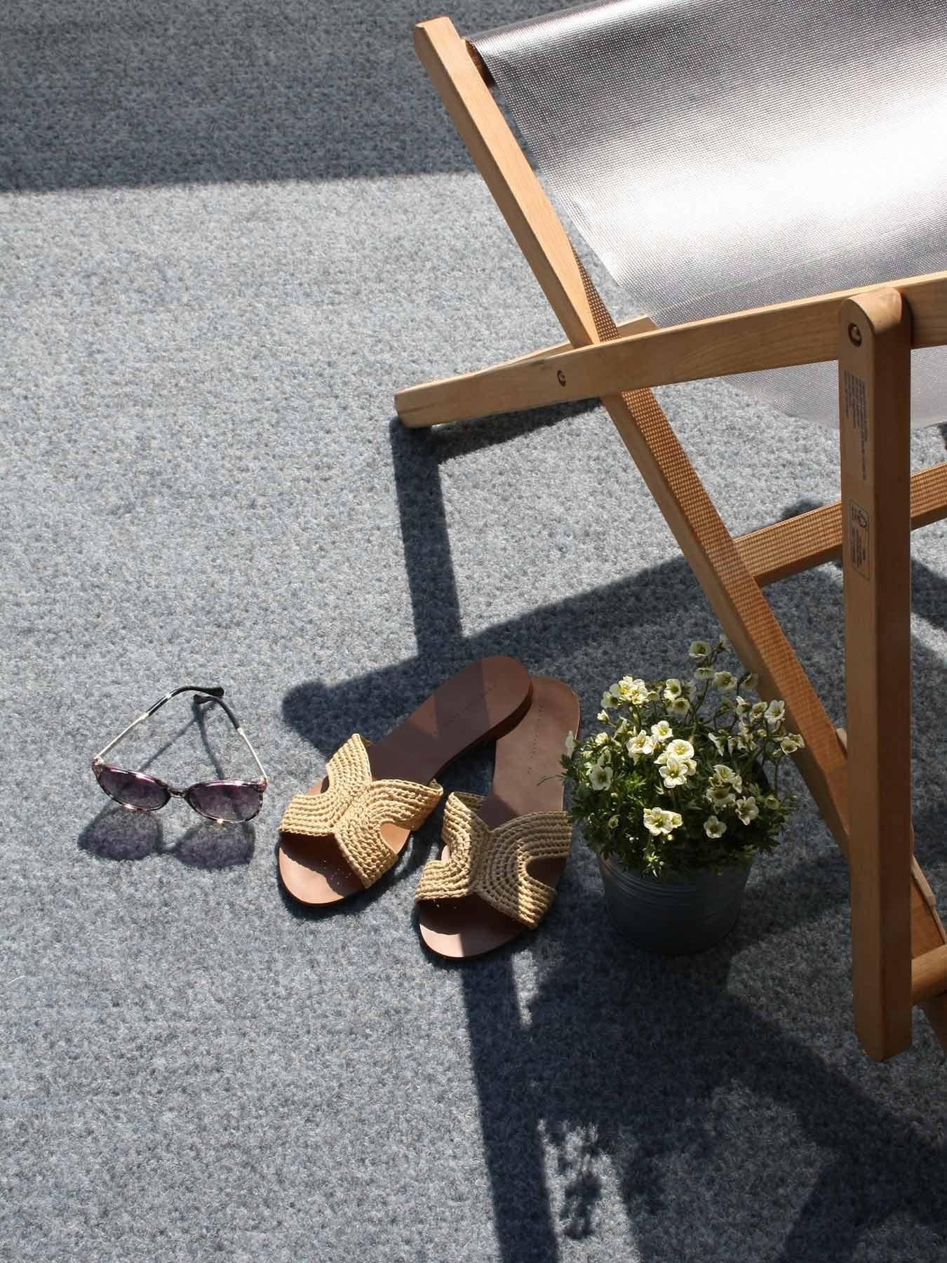 Primaflor-Ideen in Textil Kunstrasen »GREEN, Made in Netherlands«, rechteckig, 7,5 mm Höhe, Rasenteppich, graublau, mit Noppen, strapazierfähig