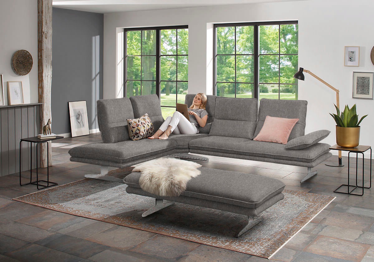W.SCHILLIG Ecksofa »broadway, Designsofa, mit tollem Sitzkomfort, L-Form«, günstig online kaufen