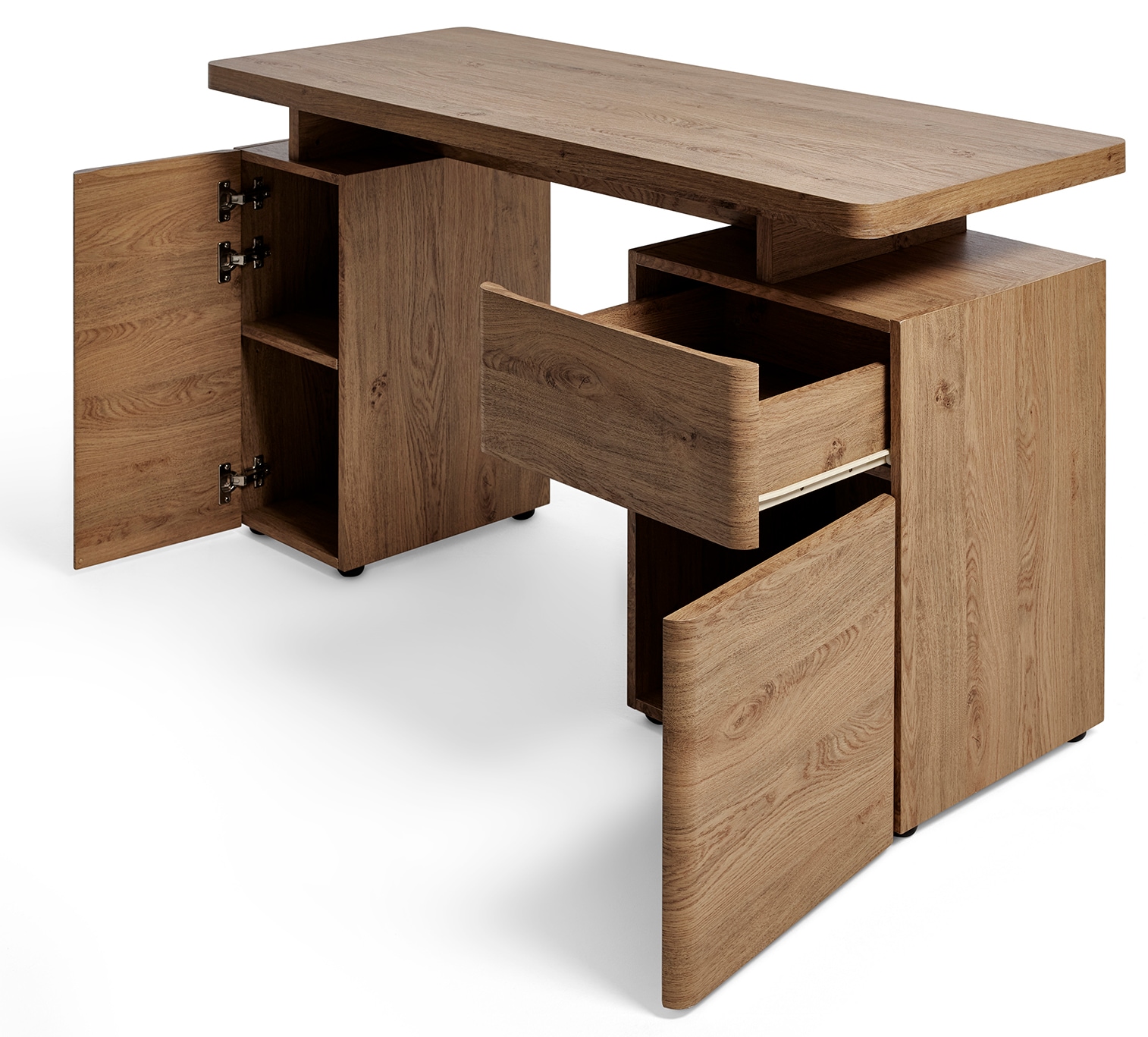 Jahnke Schreibtisch »CU-LIBRE 140«, (1 St.), Platzsparender Arbeitsplatz, mit 1 Schublade und 2 Türen, 135 cm