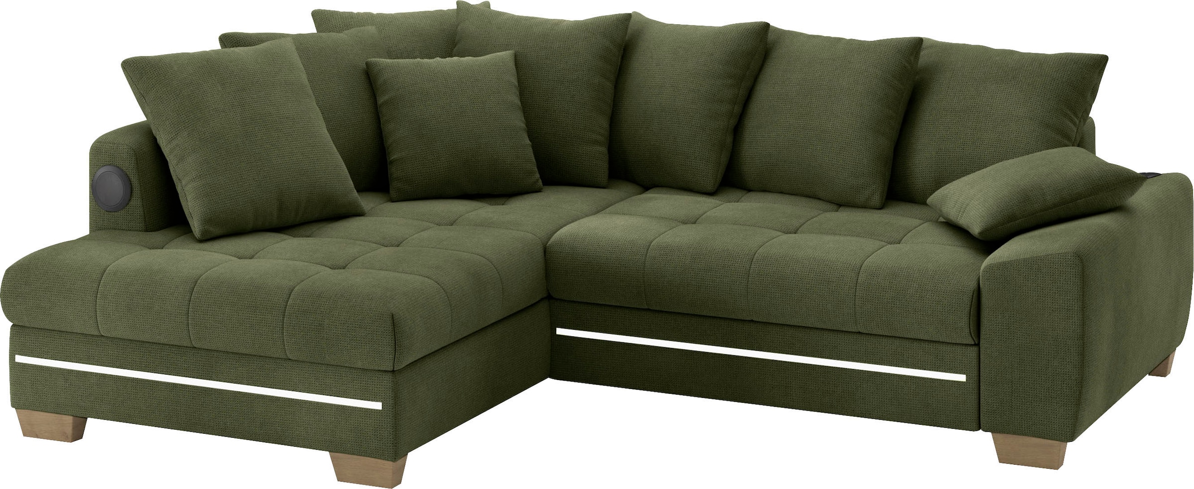 Mr. Couch Ecksofa »Nikita II, L-Form« mit Kaltschaum, RGB-LED, Soundsystem, günstig online kaufen