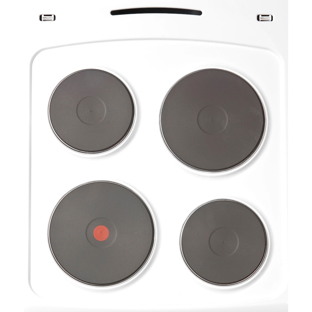 Amica Platten-Standherd »SHE 11555 W«, SHE 11555 W, Steam Clean