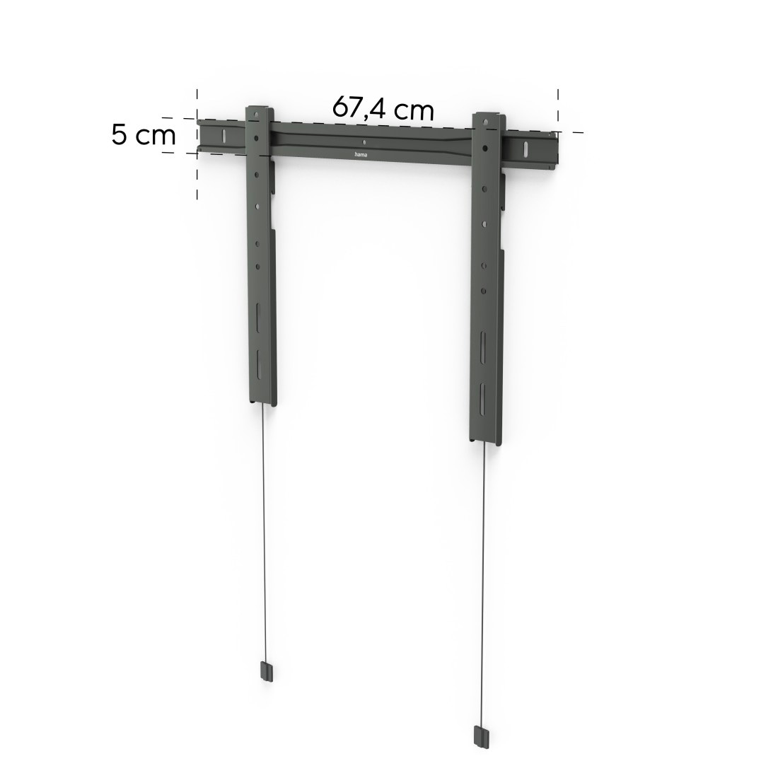 Hama TV-Wandhalterung »Wandhalterung Ultraslim (fix, 37" - 90", VESA 600x400)«, bis 229 cm Zoll