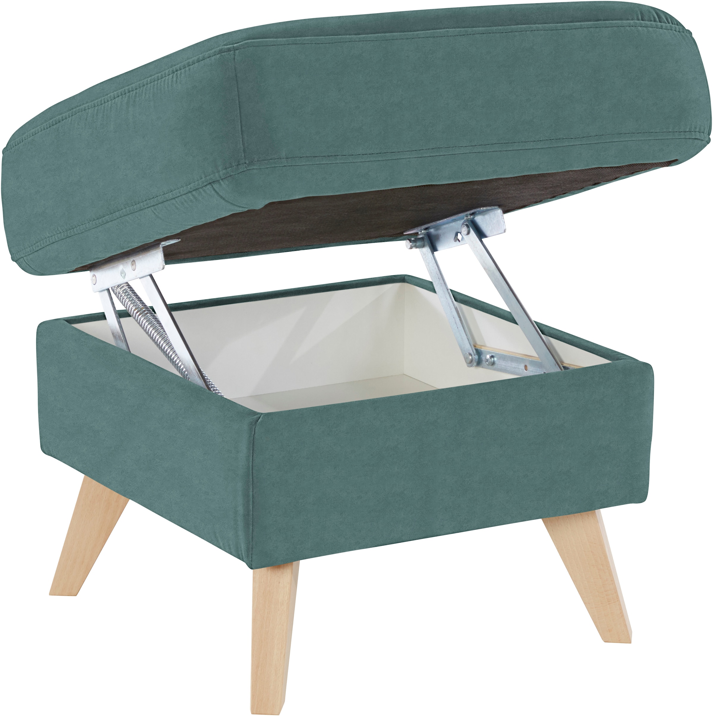 exxpo - sofa fashion Hocker »Nappa mit praktischem Staufach unter der Sitzfläche«