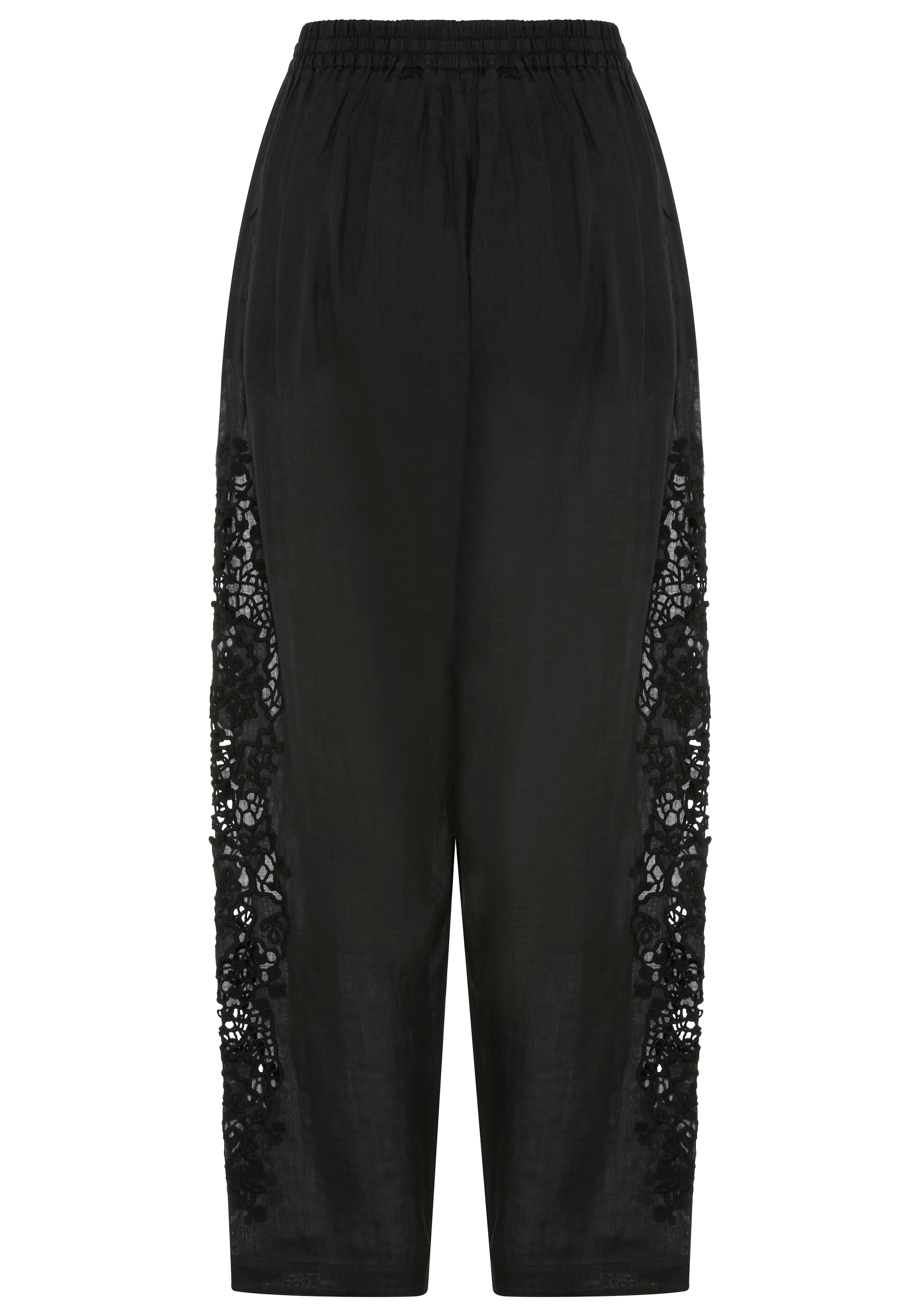 BOSS ORANGE Schlupfhose »Trika Premium Damenmode«  mit dekorativer Lochstickerei, Barrel Shape