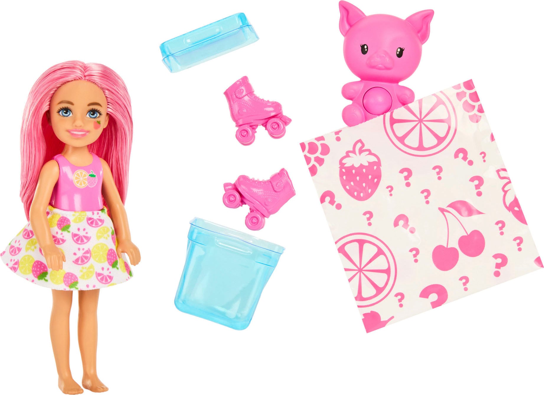Barbie Anziehpuppe »Pop Reveal kleine Chelsea-Puppe der Fruit Serie«, mit 5 Überraschungen