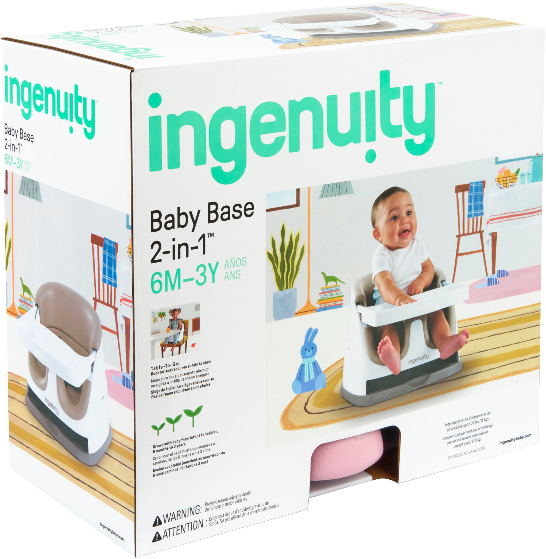 ingenuity Tischsitz »Baby Base 2-in-1™ Seat – Peony™«