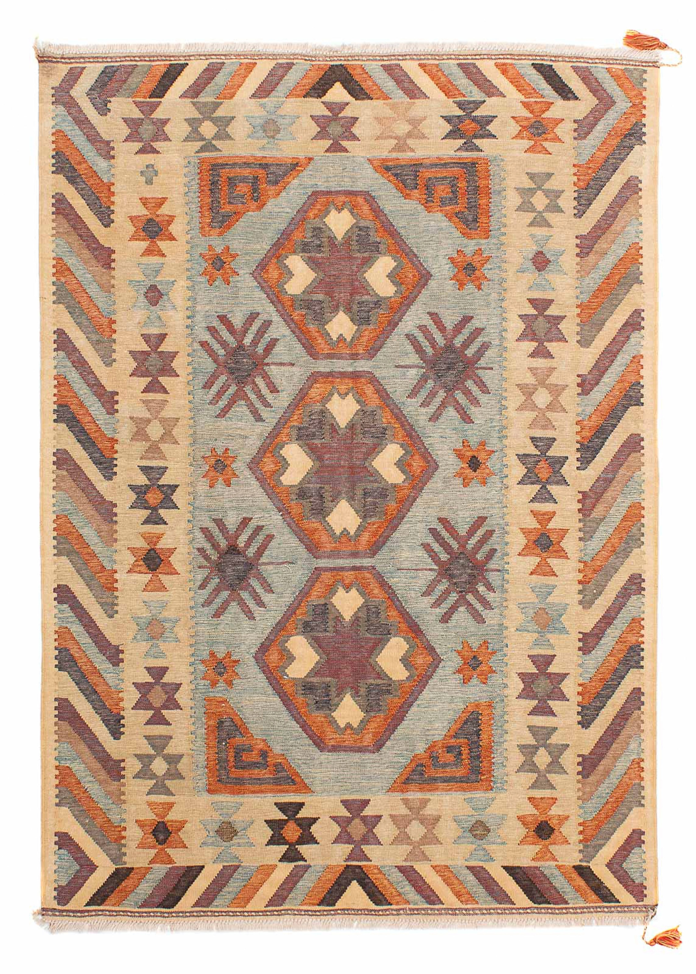 morgenland Wollteppich »Kelim - Oriental - 204 x 147 cm - mehrfarbig«, rech günstig online kaufen