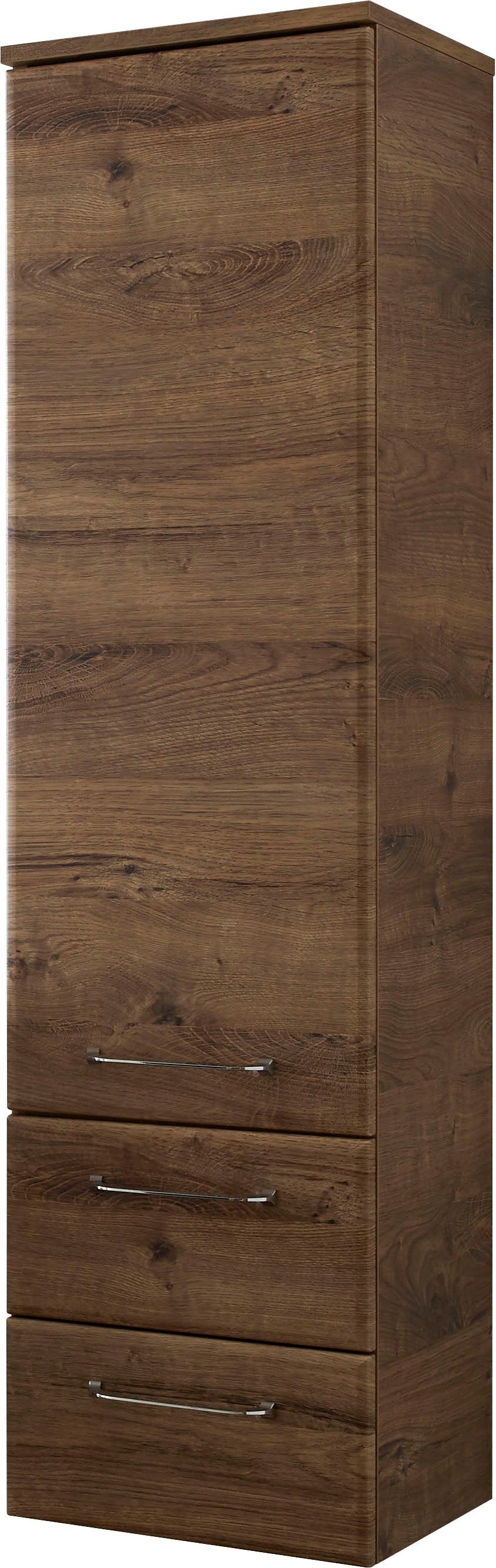 Saphir Midischrank »Quickset Badschrank 35 cm breit, 1 Tür, 2 Schubladen, 2 Einlegeböden« Badezimmer-Midischrank inkl. Türdämpfer, Griffe in Chrom glänzend