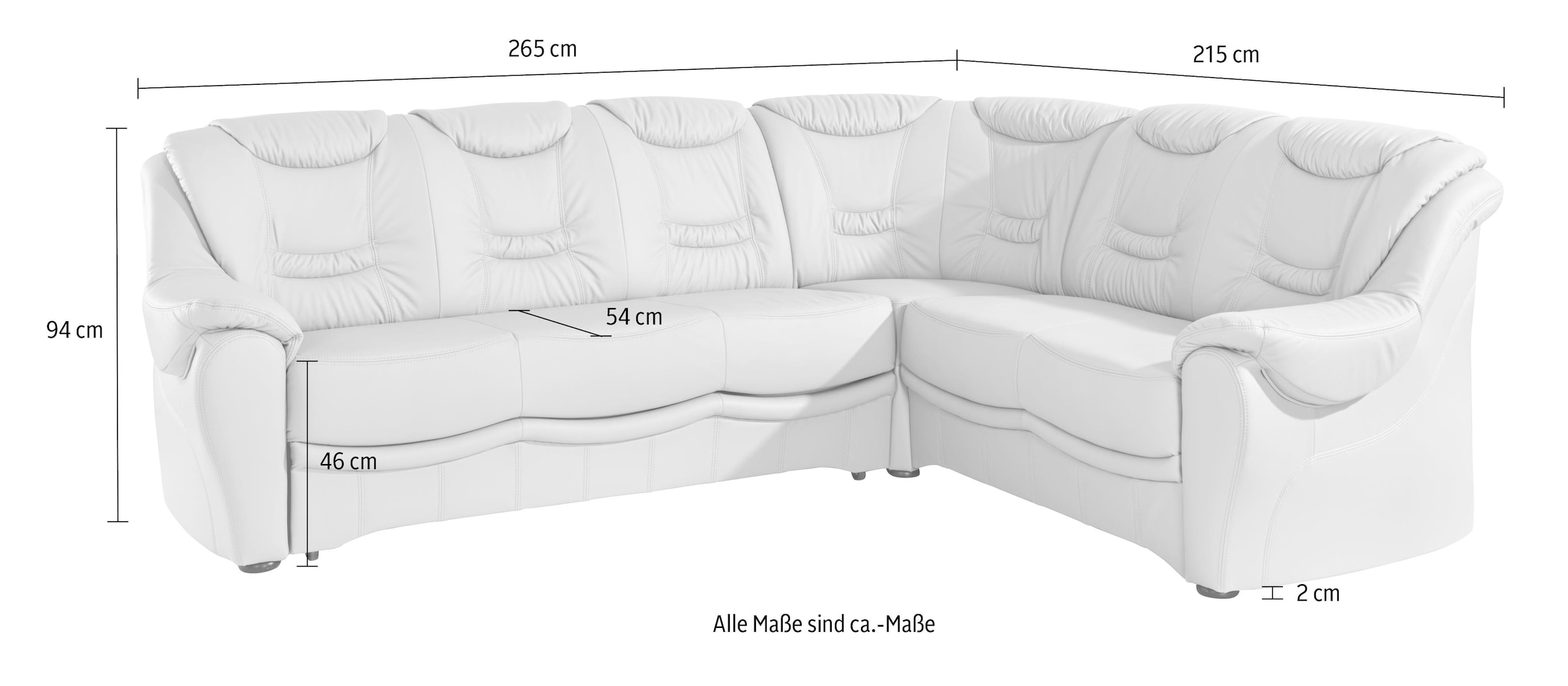 sit&more Ecksofa »Benson L-Form«, wahlweise mit Bettfunktion