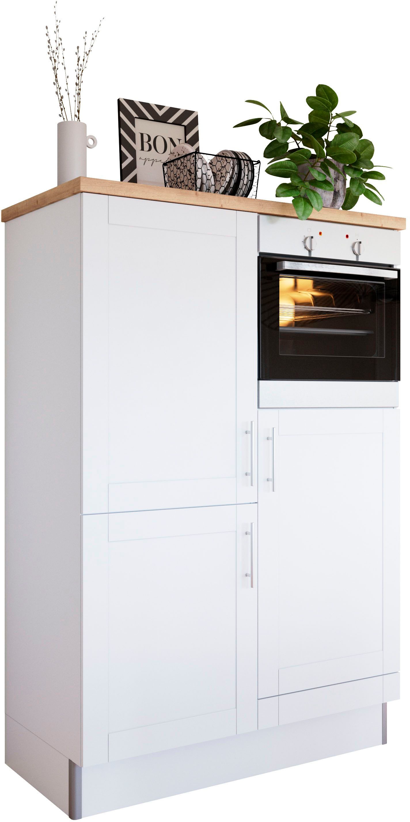 KOCHSTATION Küche »KS-Ahus, Hochschrankmodul«, Breite 120 cm,wahlweise mit E-Geräten,Soft-Close-Funktion