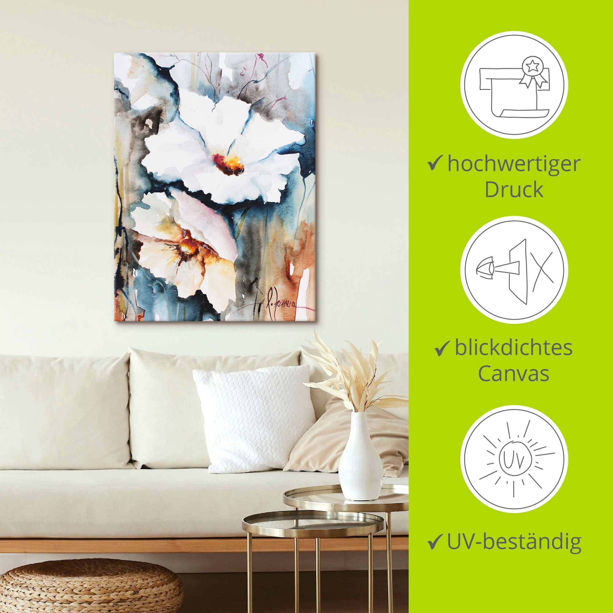 Artland Wandbild »Aquasblüten II«, Blumen, (1 St.), als Alubild, Outdoorbild, Leinwandbild, Poster in verschied. Größen