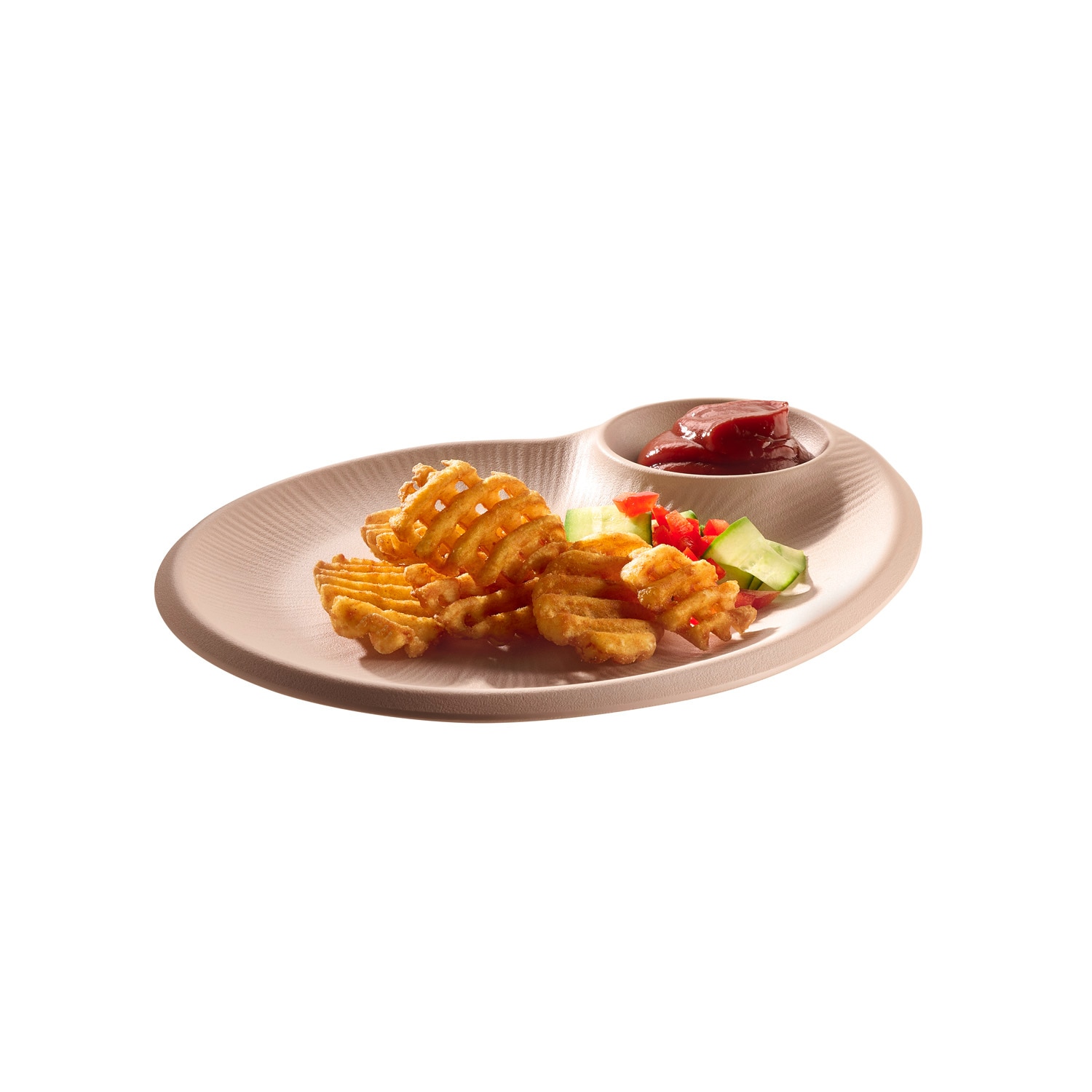 APS Teller »NERO, Melamin« Melamin-Teller integriertes Dipschälchenstapelbar