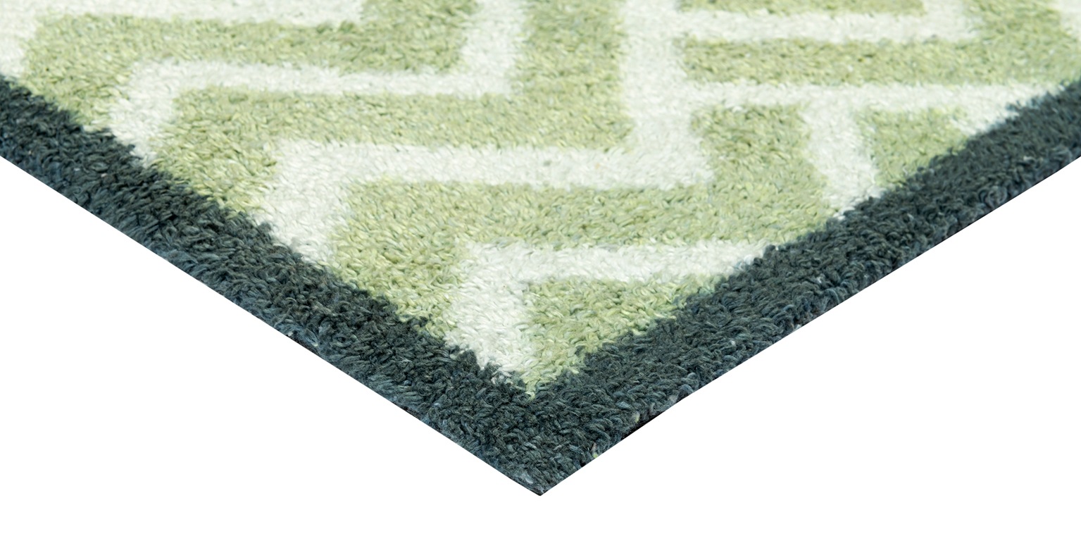 Turtle Mat Fußmatte »Herringbone Green«, rechteckig, 9 mm Höhe