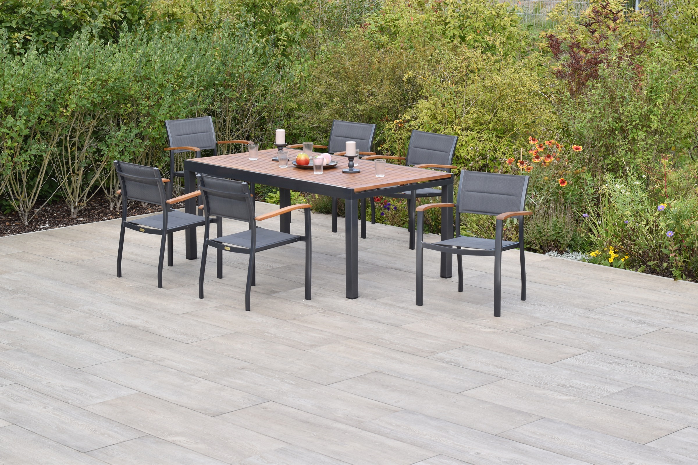 MERXX Garten-Essgruppe »»Paxos«« Set, Gepadded, pulverbeschichtetes Alumini günstig online kaufen