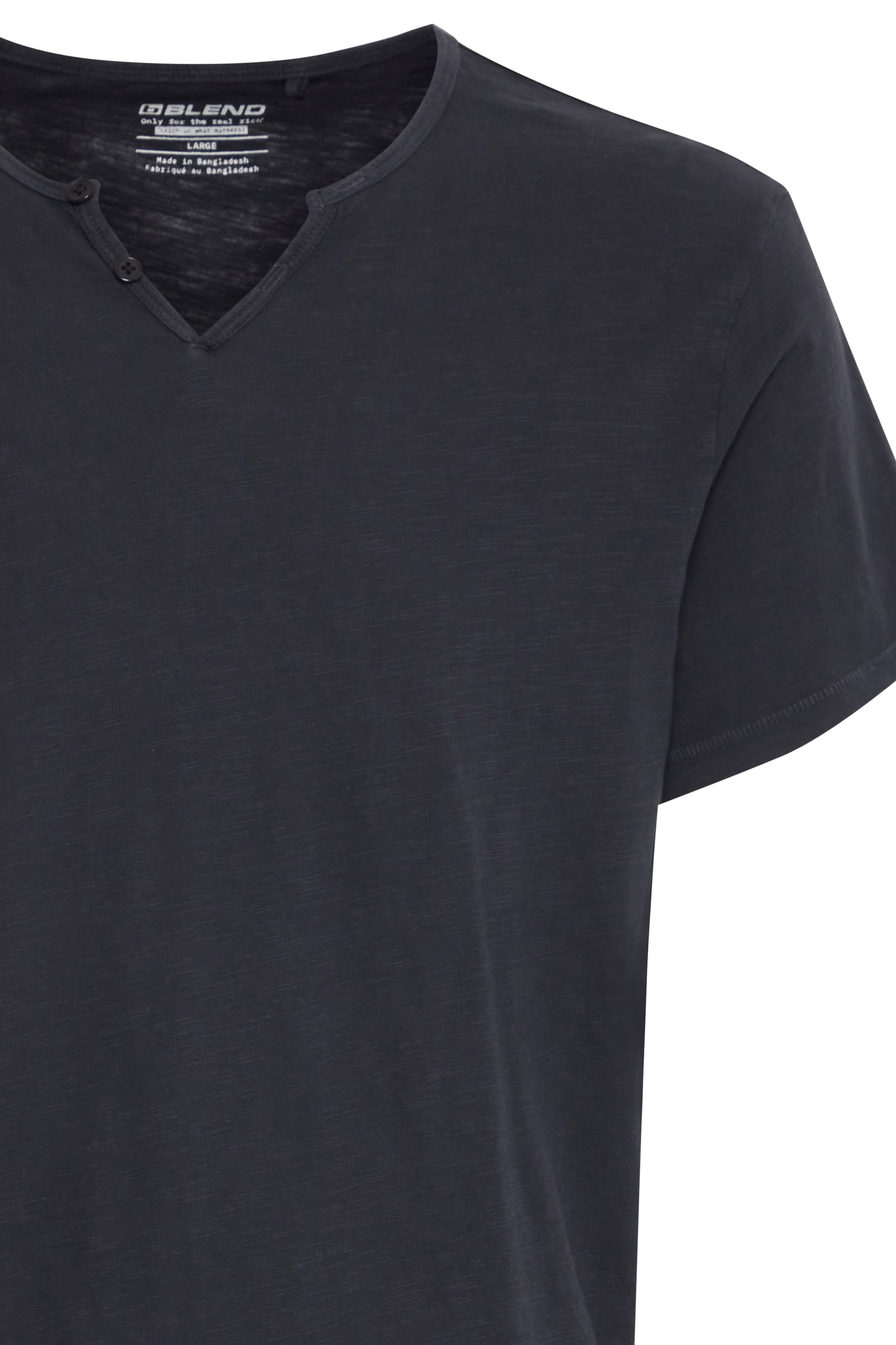 Blend T-Shirt »BHAshton split neck tee« mit Deko-Knopfdetail am Ausschnitt