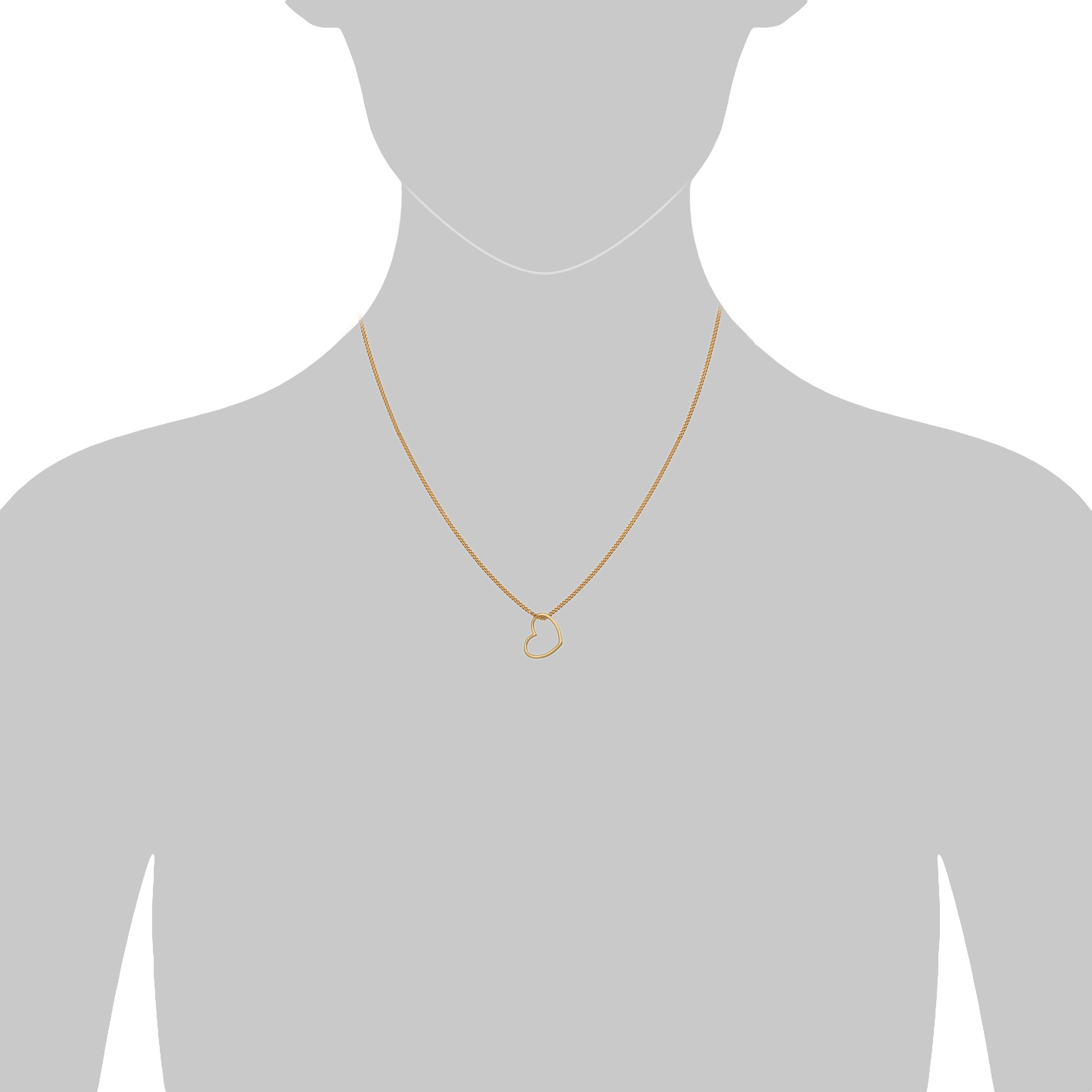 Orolino Kette mit Anhänger »Gold 375 mit Herz-Anhänger 42/45cm lang«