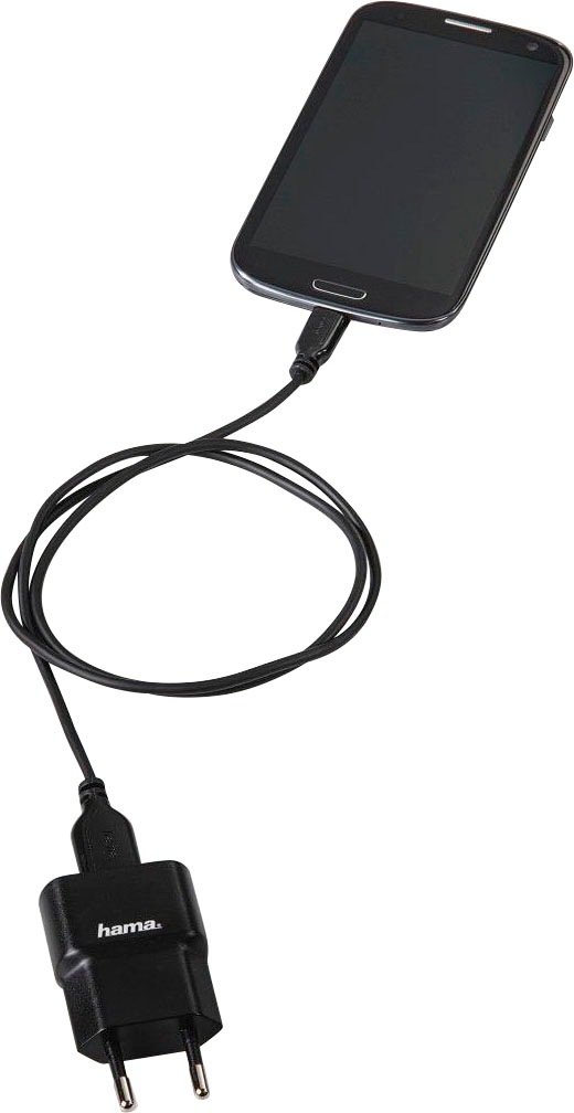 Hama USB-Kabel »Micro-USB-Kabel, vergoldet, verdrehsicher, Schwarz, 0,75 m USB-Kabel«, Micro-USB-USB Micro-B-USB Typ A, 750 cm