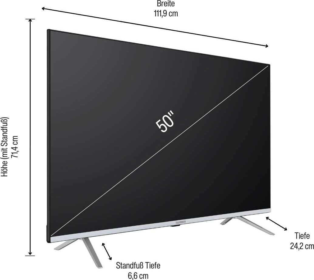 Telefunken LED-Fernseher, 126 cm/50 Zoll, 4K Ultra HD, Smart-TV
