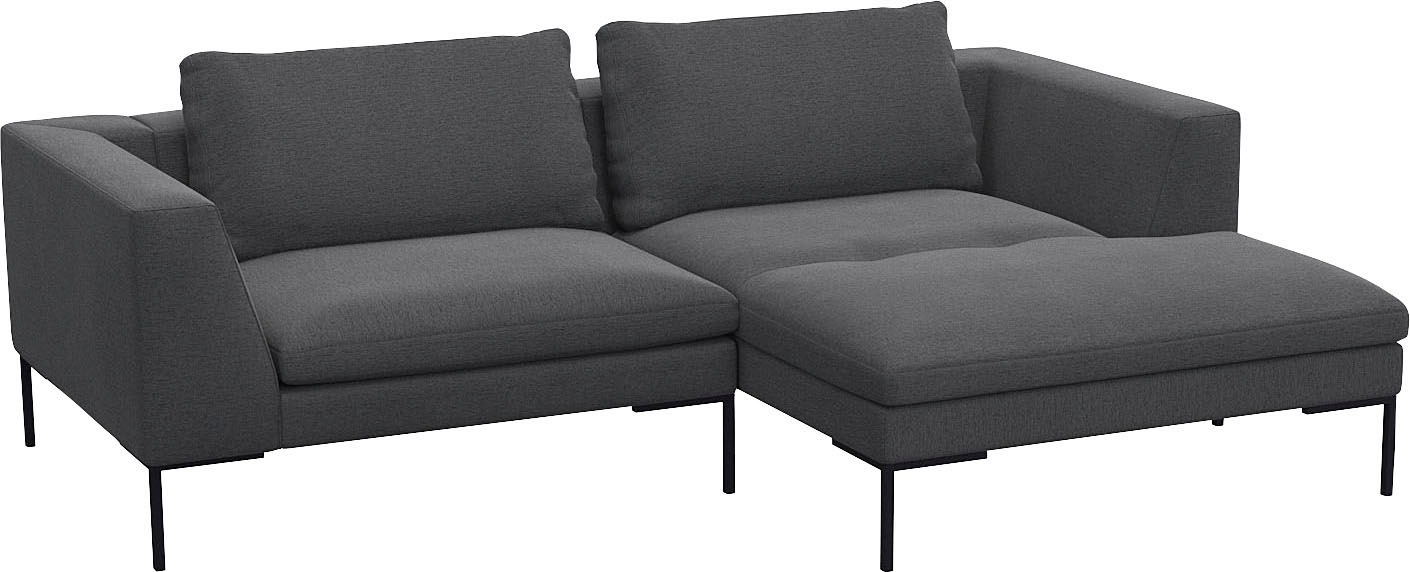 FLEXLUX Ecksofa »Loano, superbequemer Sitzkomfort durch Kaltschaum im Sitz, L-Form«, modernes Sofa, frei im Raum stellbar, lose Kissen, hoher Fuß