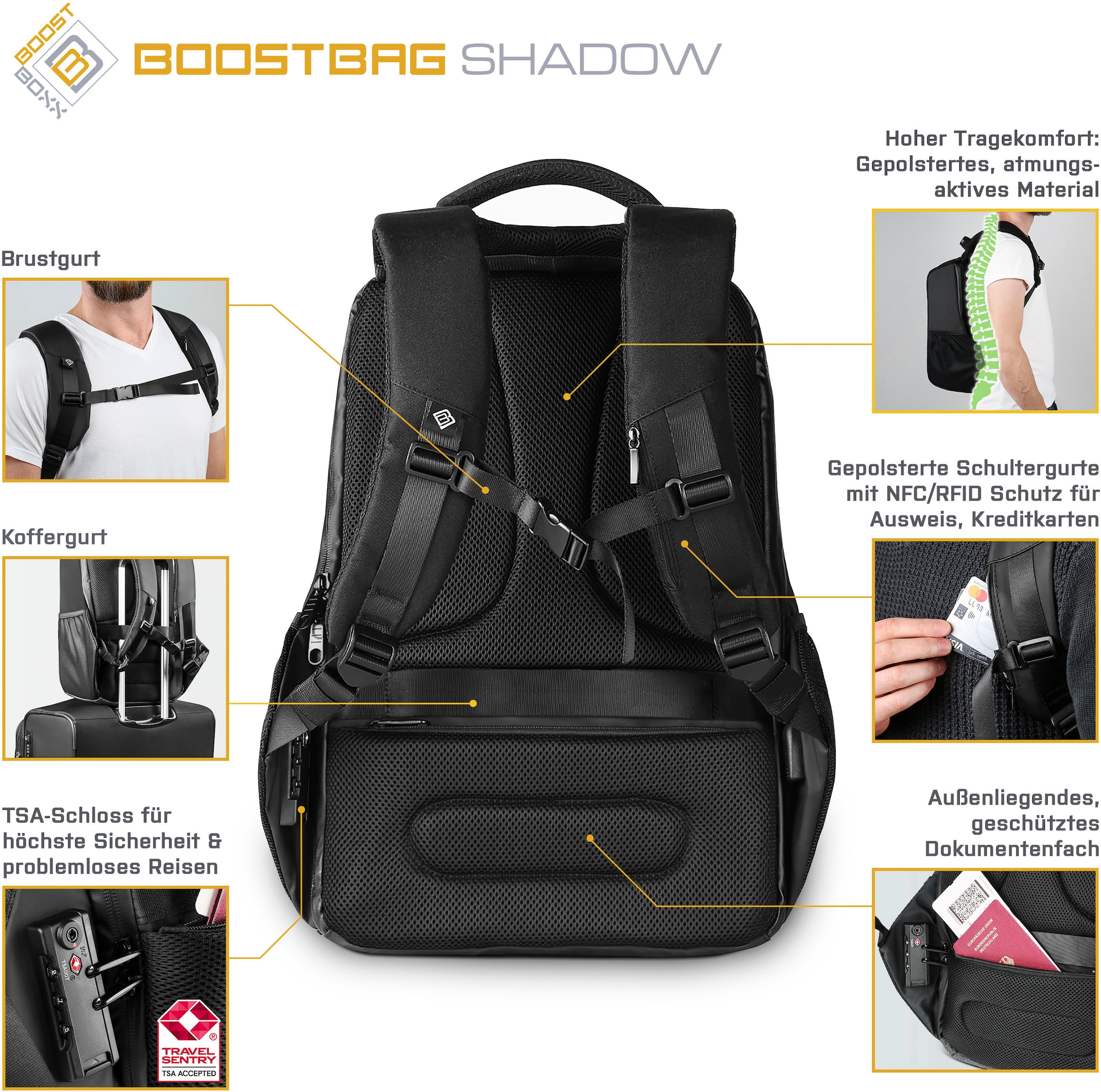 BoostBoxx Notebookrucksack »Boostbag Shadow«